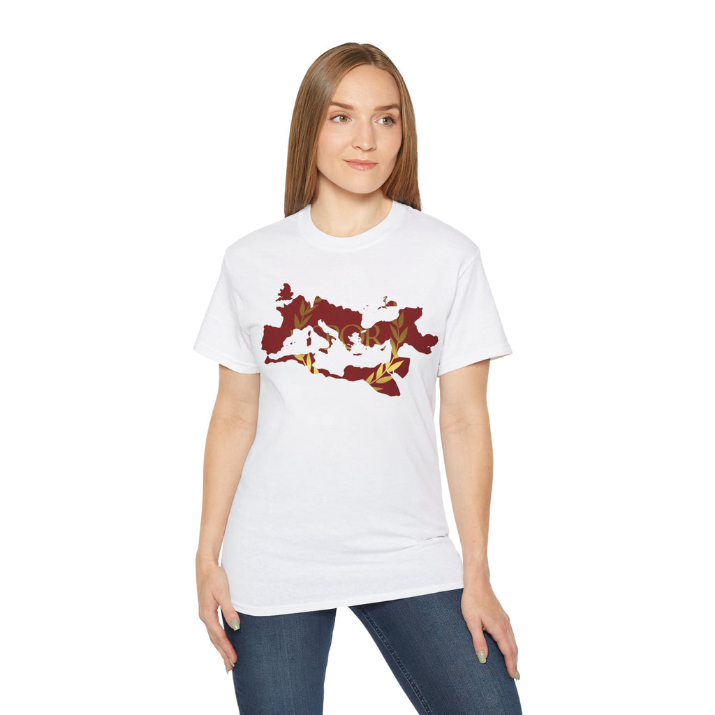 Rome Empire Epic Map Unisex Tee Shirt, SPQR Logo Ancient Rome Tshirt