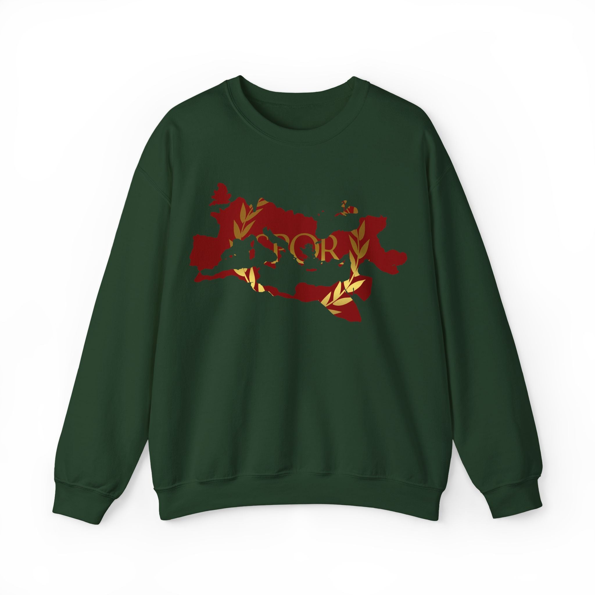 Roman Empire Epic Map and SPQR Logo Crewneck Sweatshirt