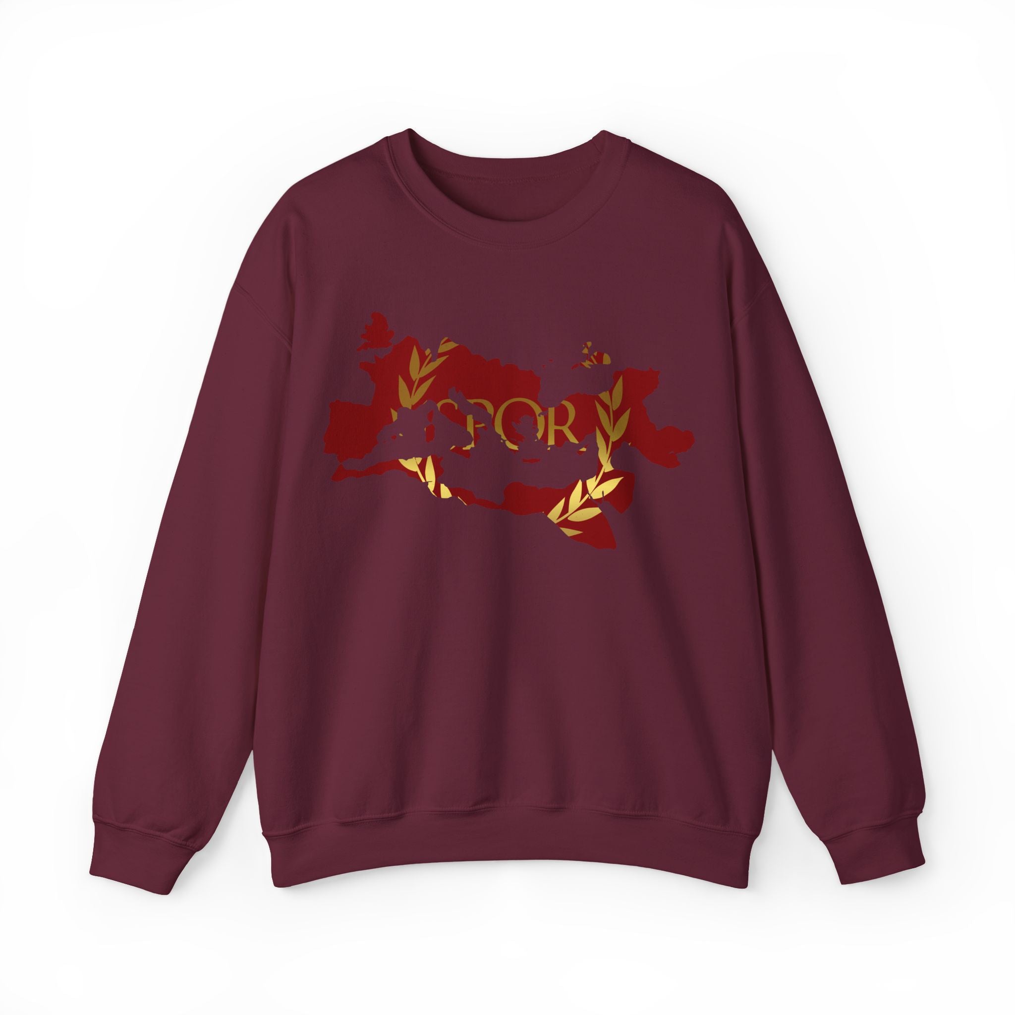 Roman Empire Epic Map and SPQR Logo Crewneck Sweatshirt