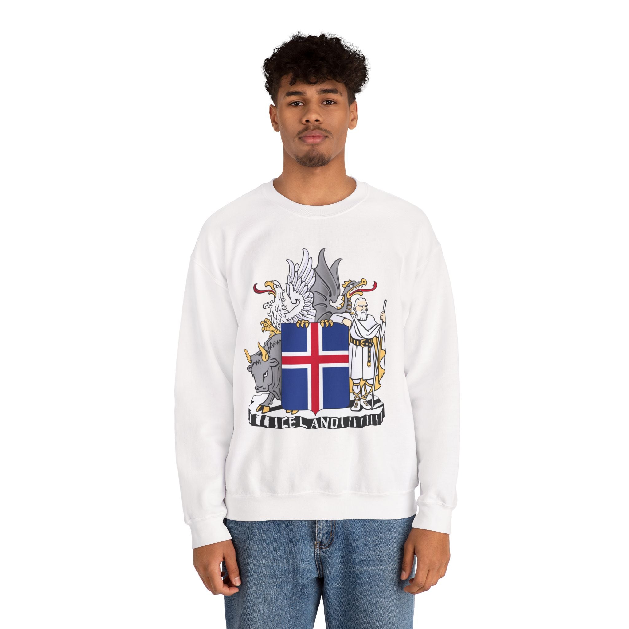 Iceland Viking Sweatshirt with Historic Coat of Arms