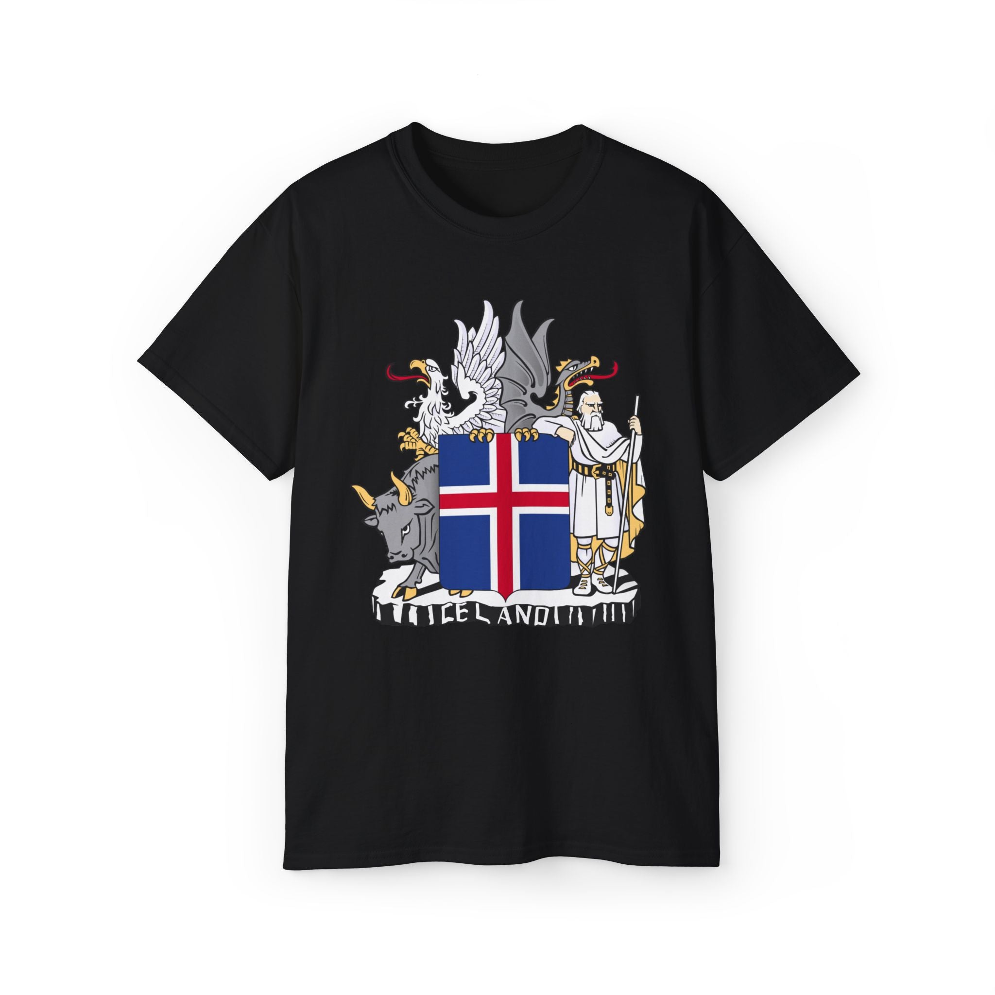 Icelandic T-Shirt with Historic Coat of Arms