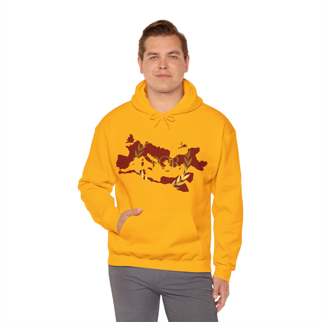 Roman Empire Epic Map and SPQR Logo Crewneck Hoodie