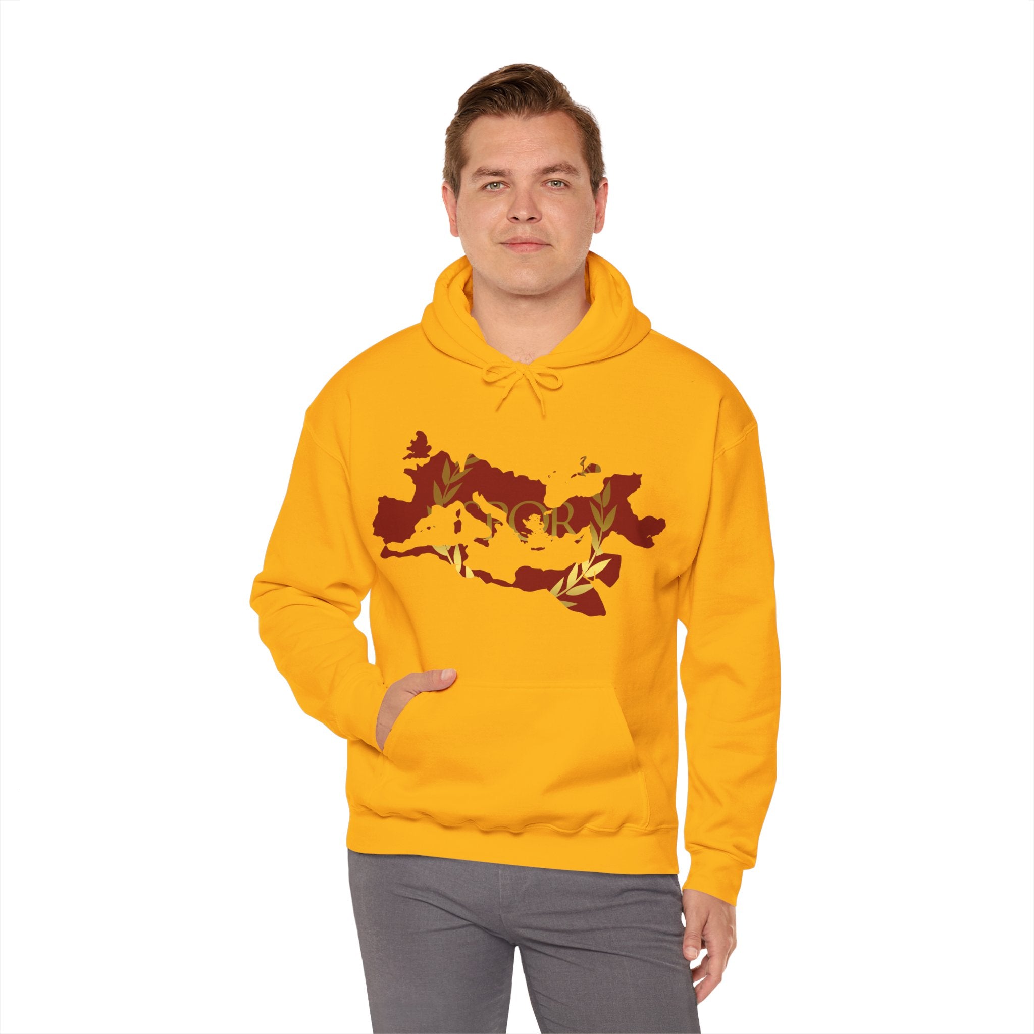 Roman Empire Epic Map and SPQR Logo Crewneck Hoodie