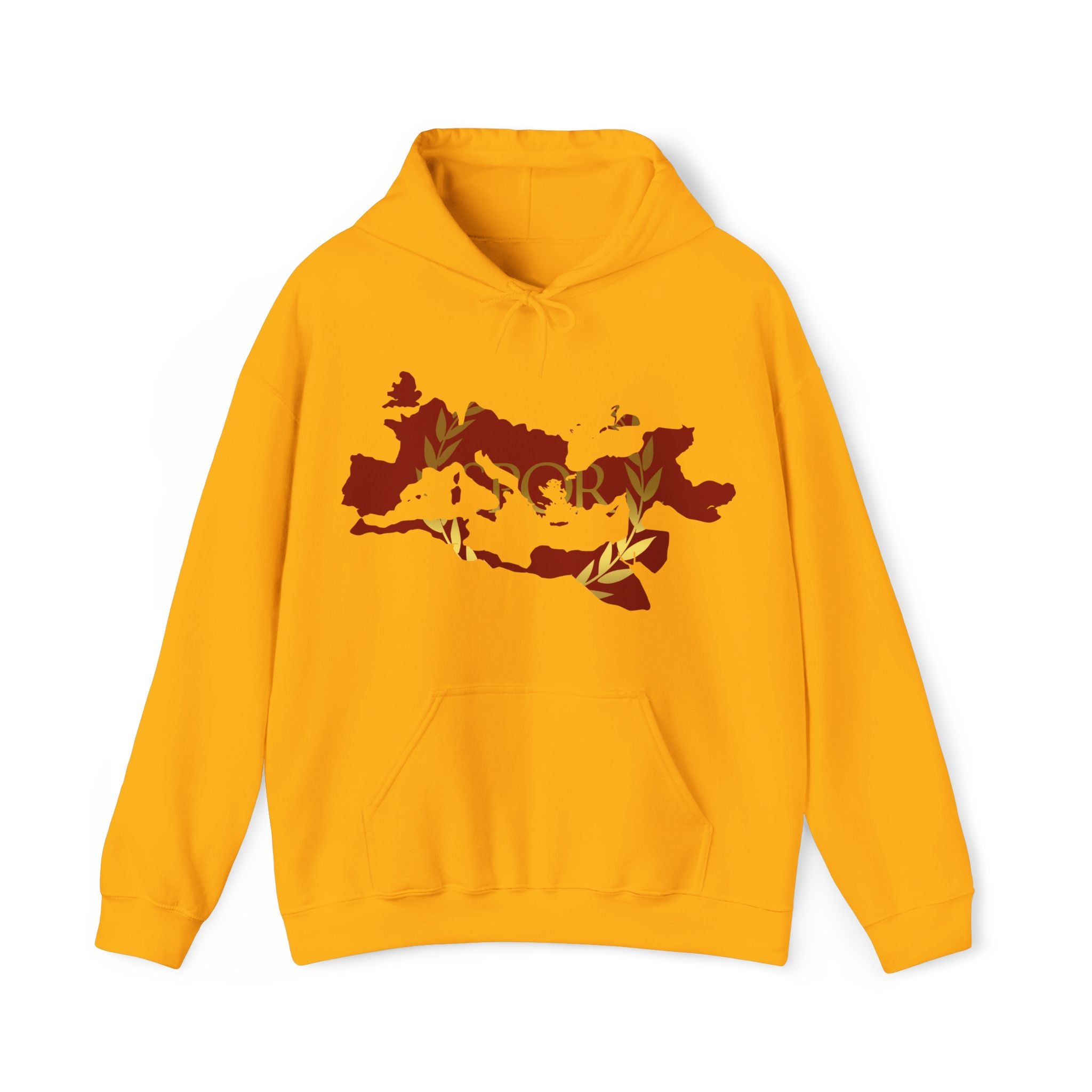Roman Empire Epic Map and SPQR Logo Crewneck Hoodie