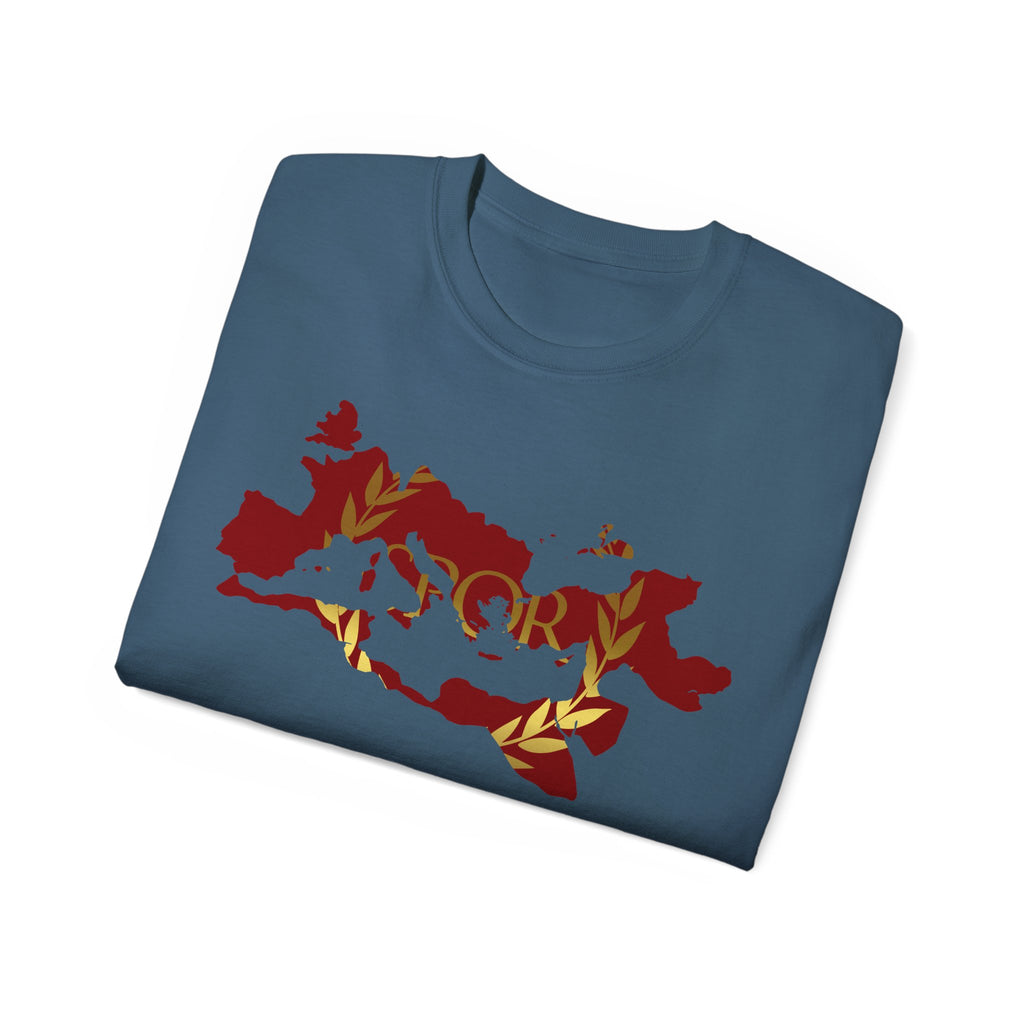 Rome Empire Epic Map Unisex Tee Shirt, SPQR Logo Ancient Rome Tshirt
