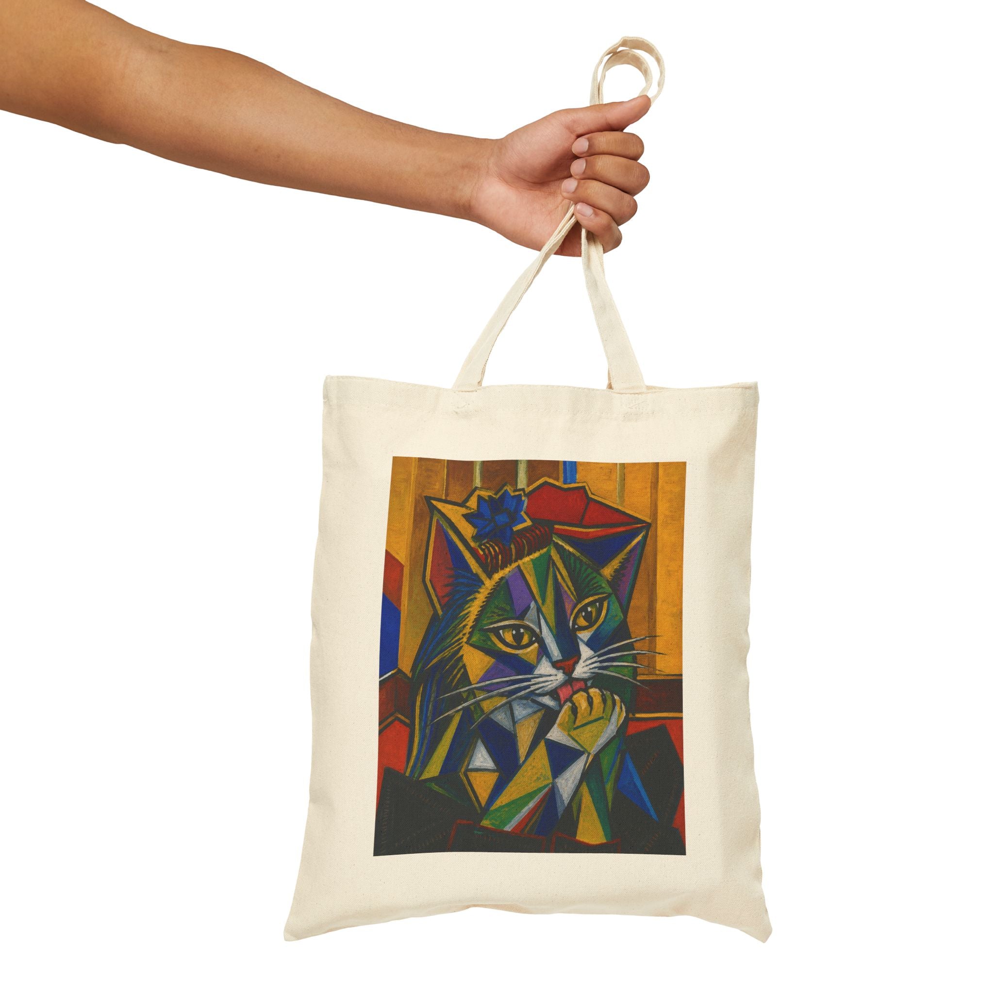 The Licking Cat Cotton Tote Bag