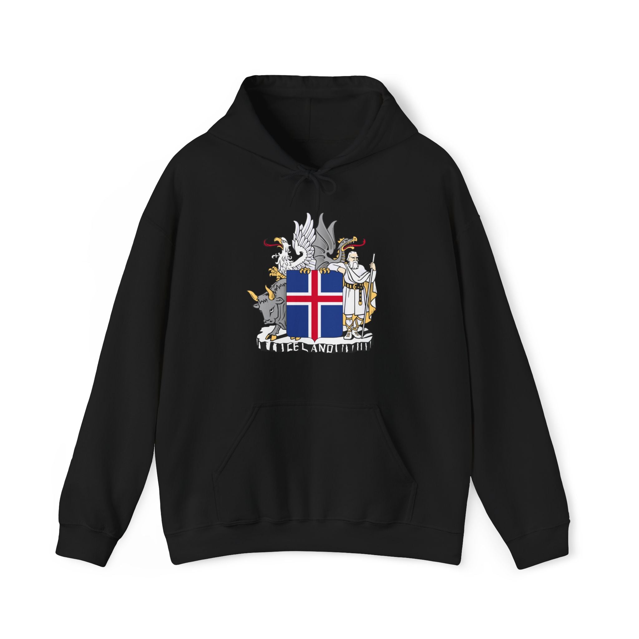 Iceland Viking Hoodie with Historic Coat of Arms