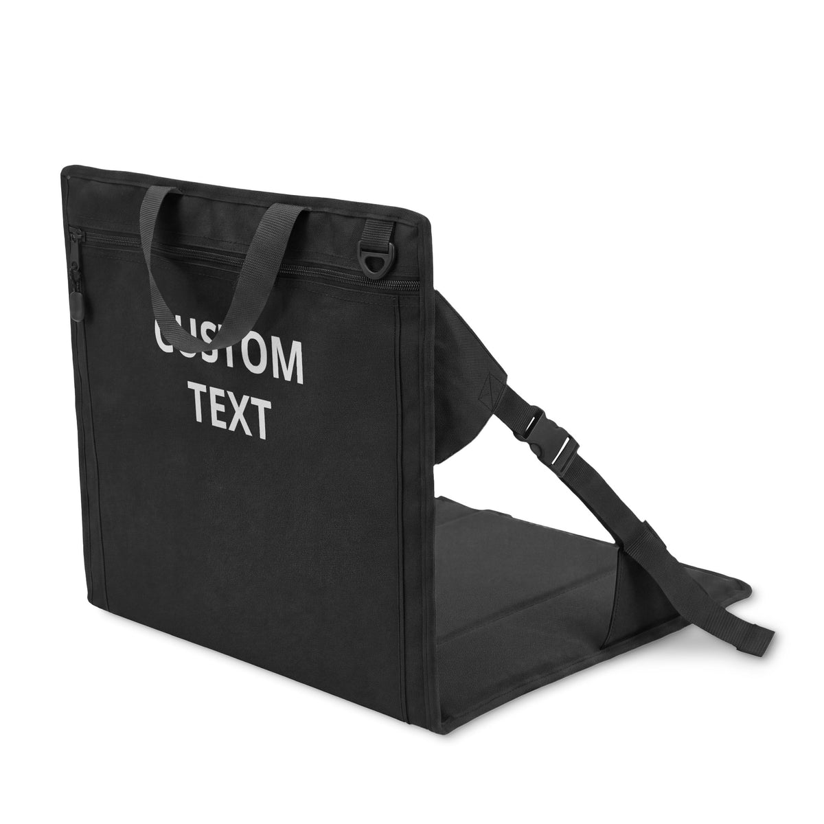 Custom Stadium Seat Cushion — Portable Folding Bleacher Seat with Backrest & Strap