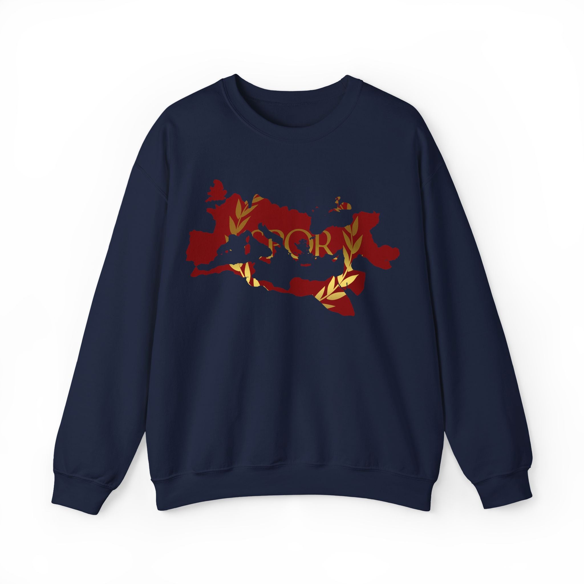 Roman Empire Epic Map and SPQR Logo Crewneck Sweatshirt
