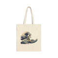 The Great Meow off Kanagawa Canvas Tote Bag