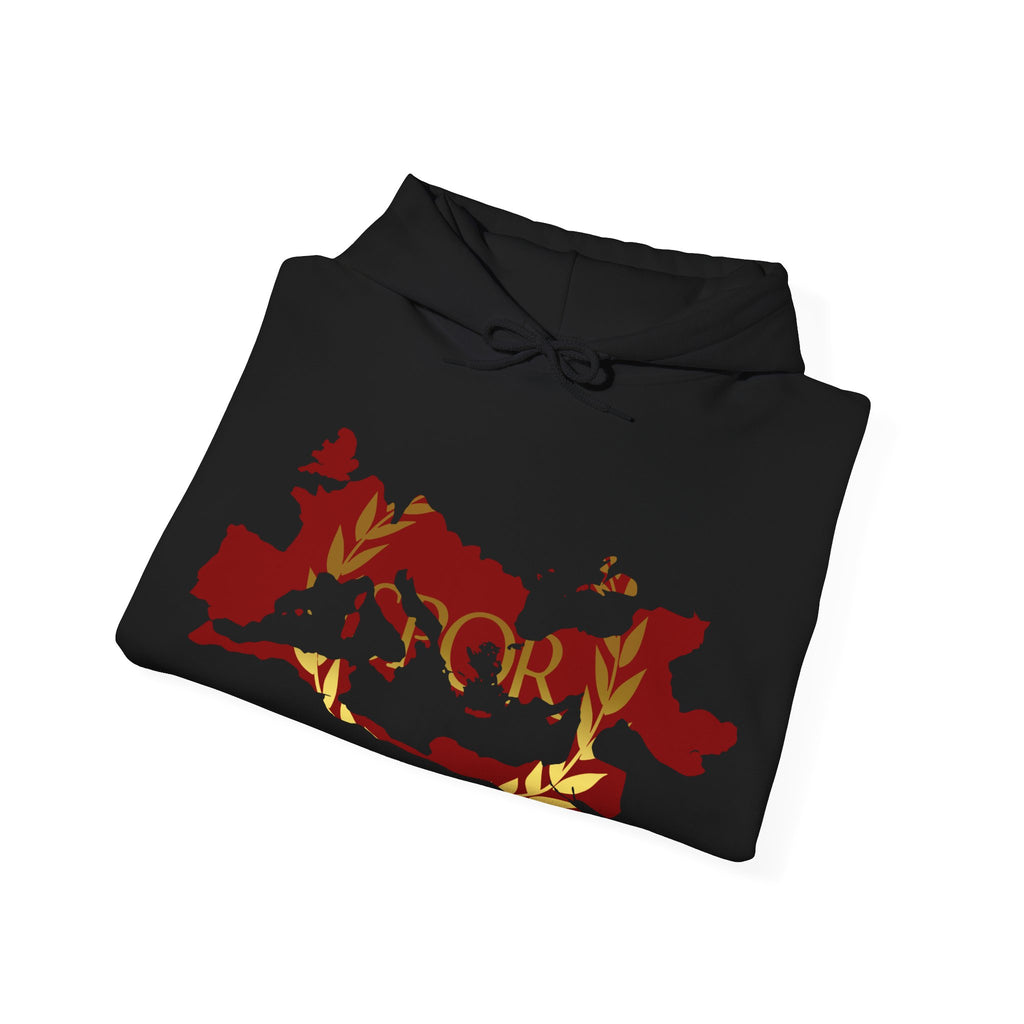 Roman Empire Epic Map and SPQR Logo Crewneck Hoodie