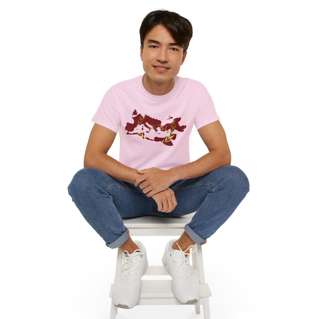 Rome Empire Epic Map Unisex Tee Shirt, SPQR Logo Ancient Rome Tshirt