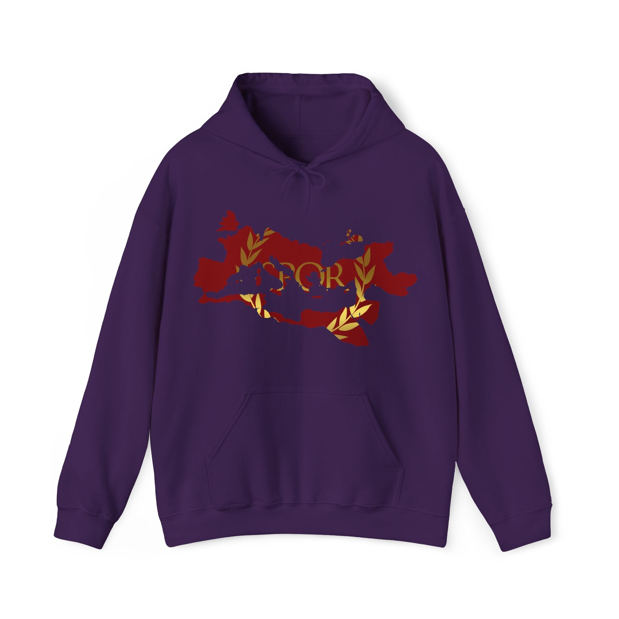 Roman Empire Epic Map and SPQR Logo Crewneck Hoodie