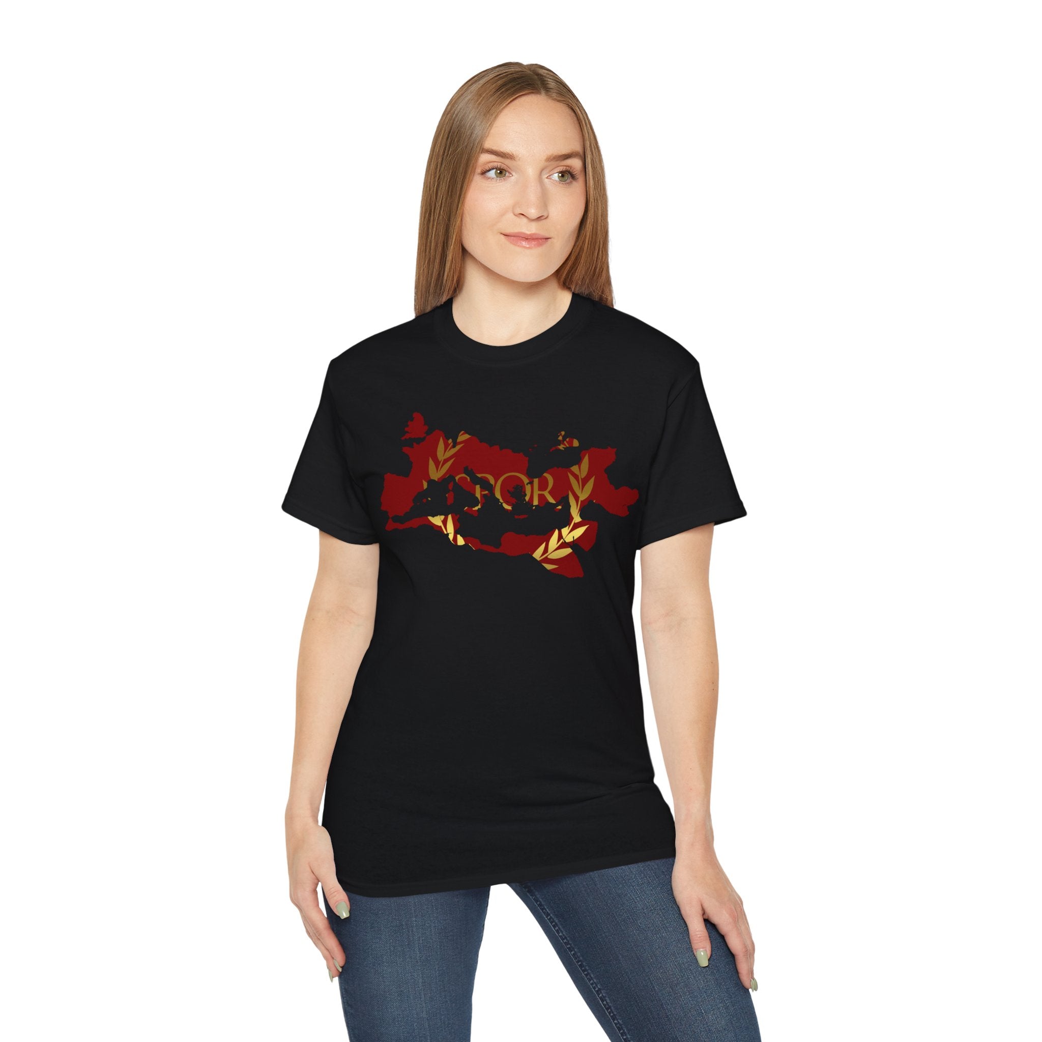 Rome Empire Epic Map Unisex Tee Shirt, SPQR Logo Ancient Rome Tshirt