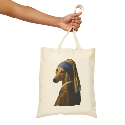 Dog with a Pearl Earring  Tote Bag
