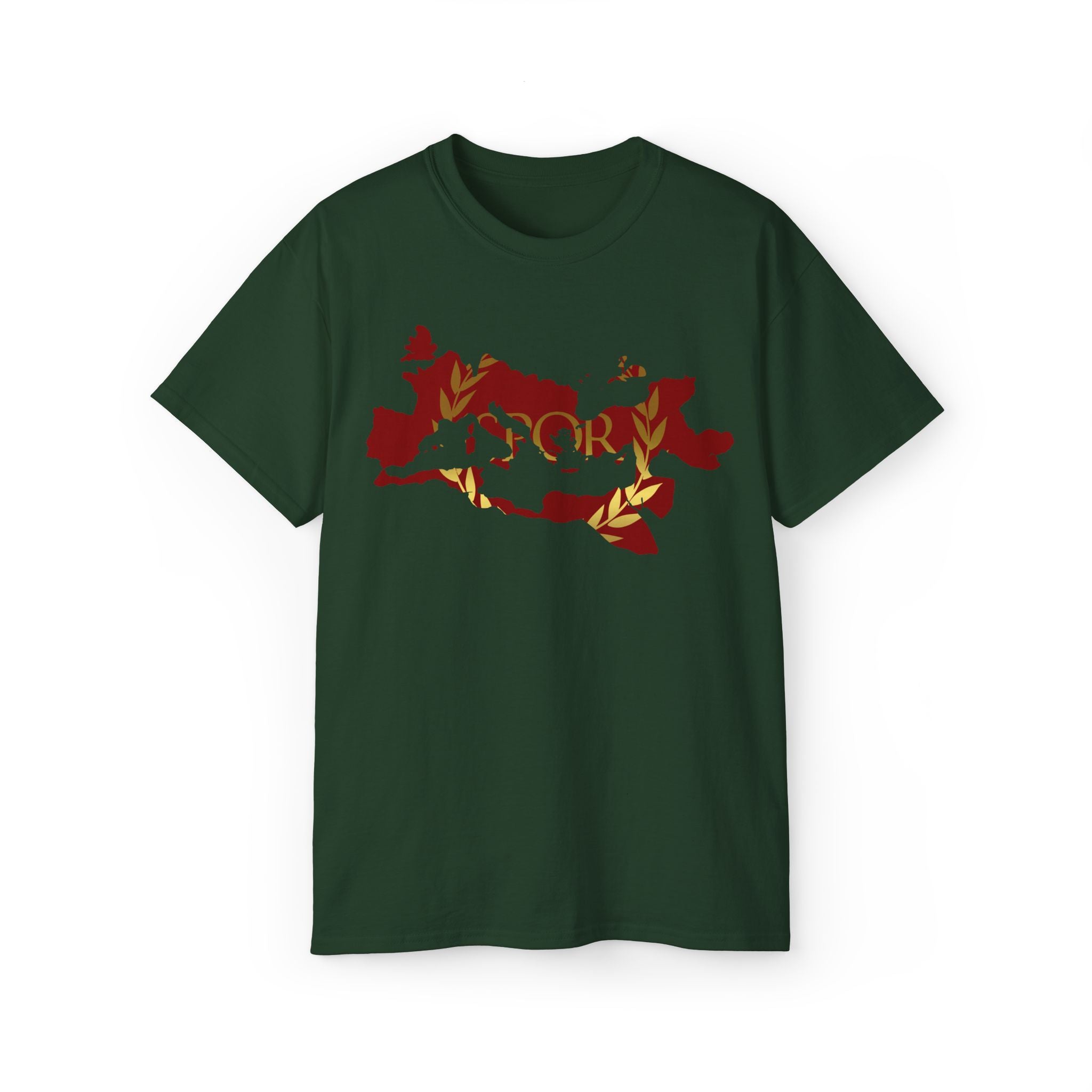 Rome Empire Epic Map Unisex Tee Shirt, SPQR Logo Ancient Rome Tshirt