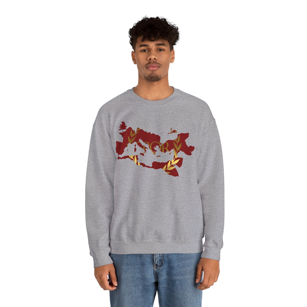 Roman Empire Epic Map and SPQR Logo Crewneck Sweatshirt