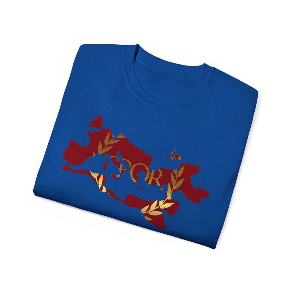 Rome Empire Epic Map Unisex Tee Shirt, SPQR Logo Ancient Rome Tshirt