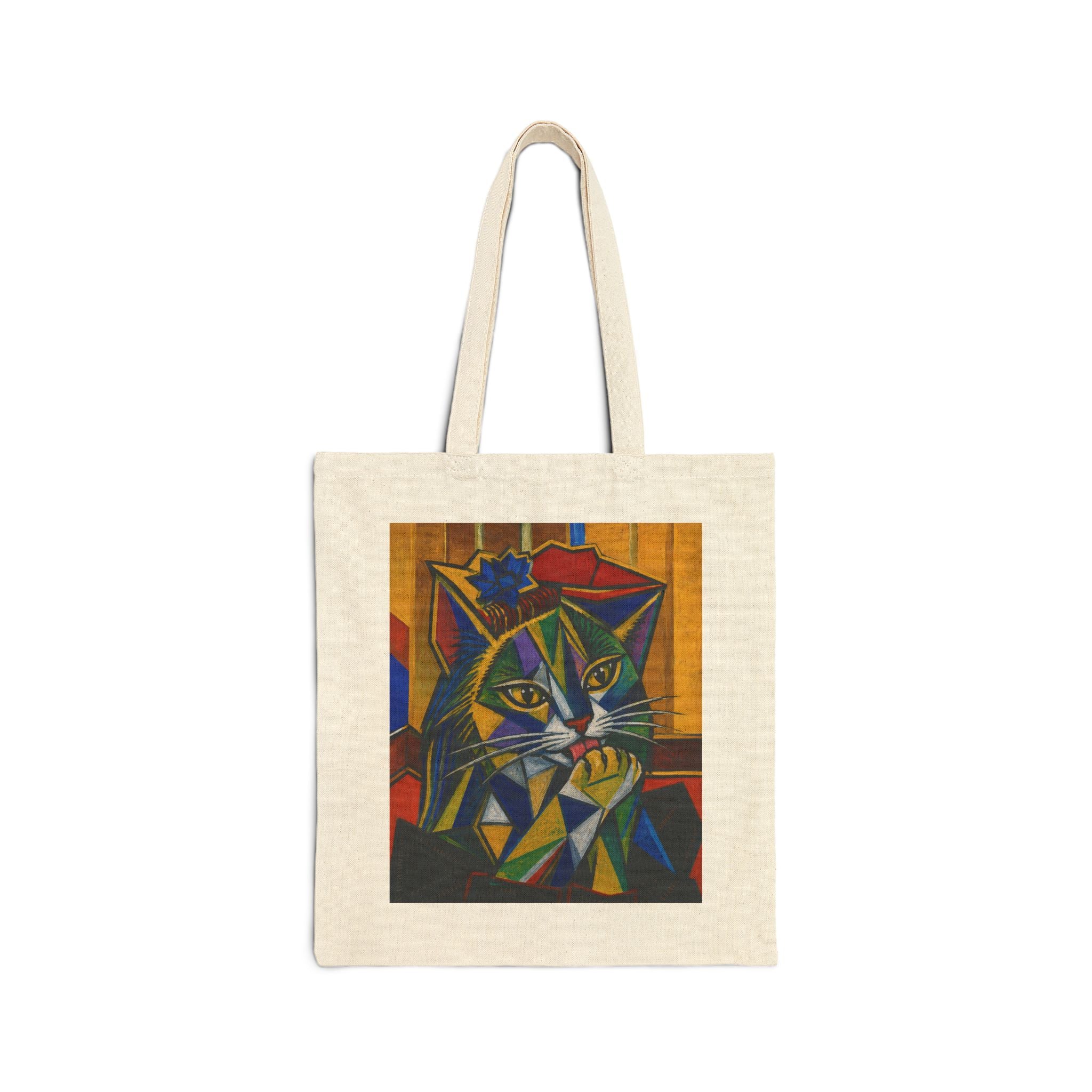 The Licking Cat Cotton Tote Bag