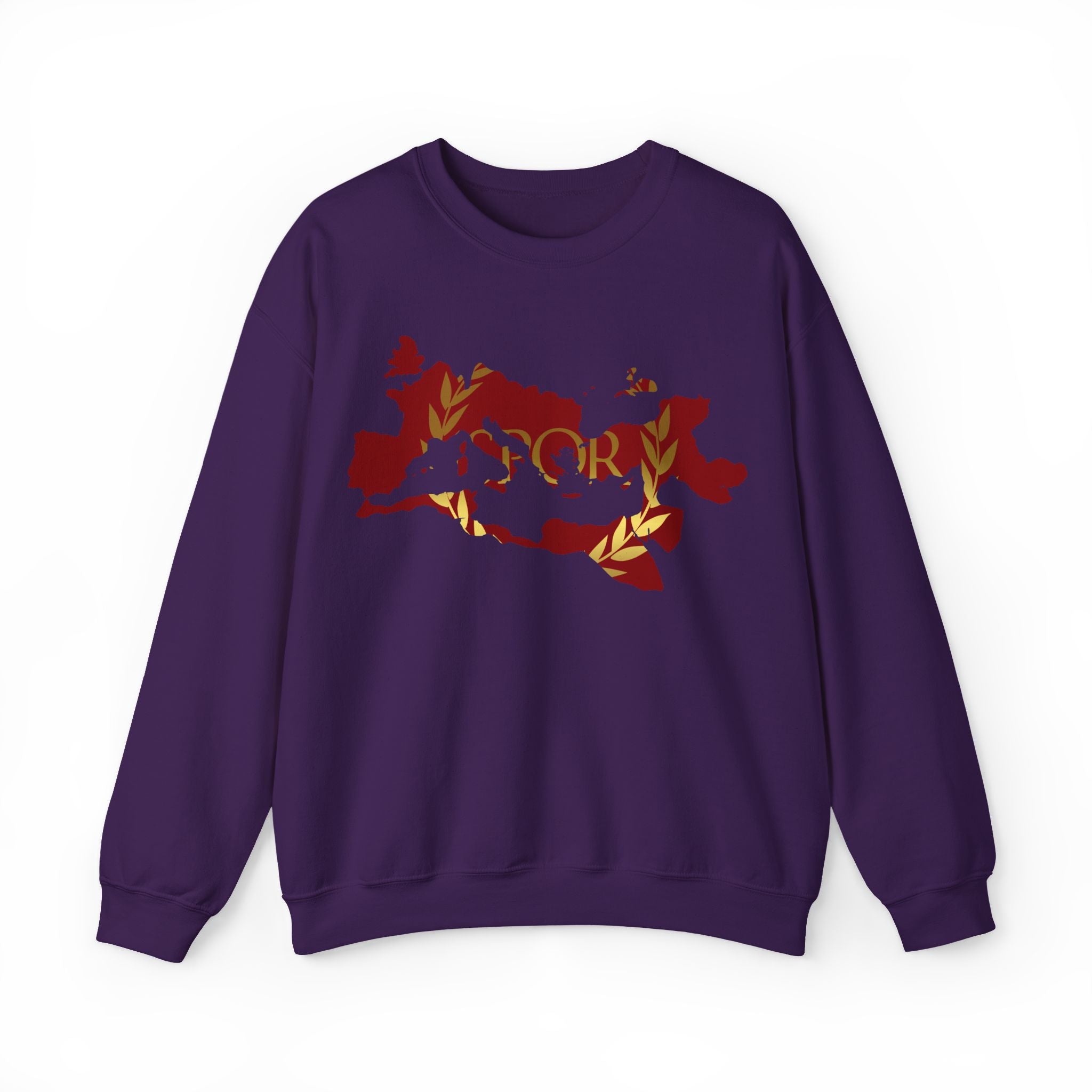 Roman Empire Epic Map and SPQR Logo Crewneck Sweatshirt
