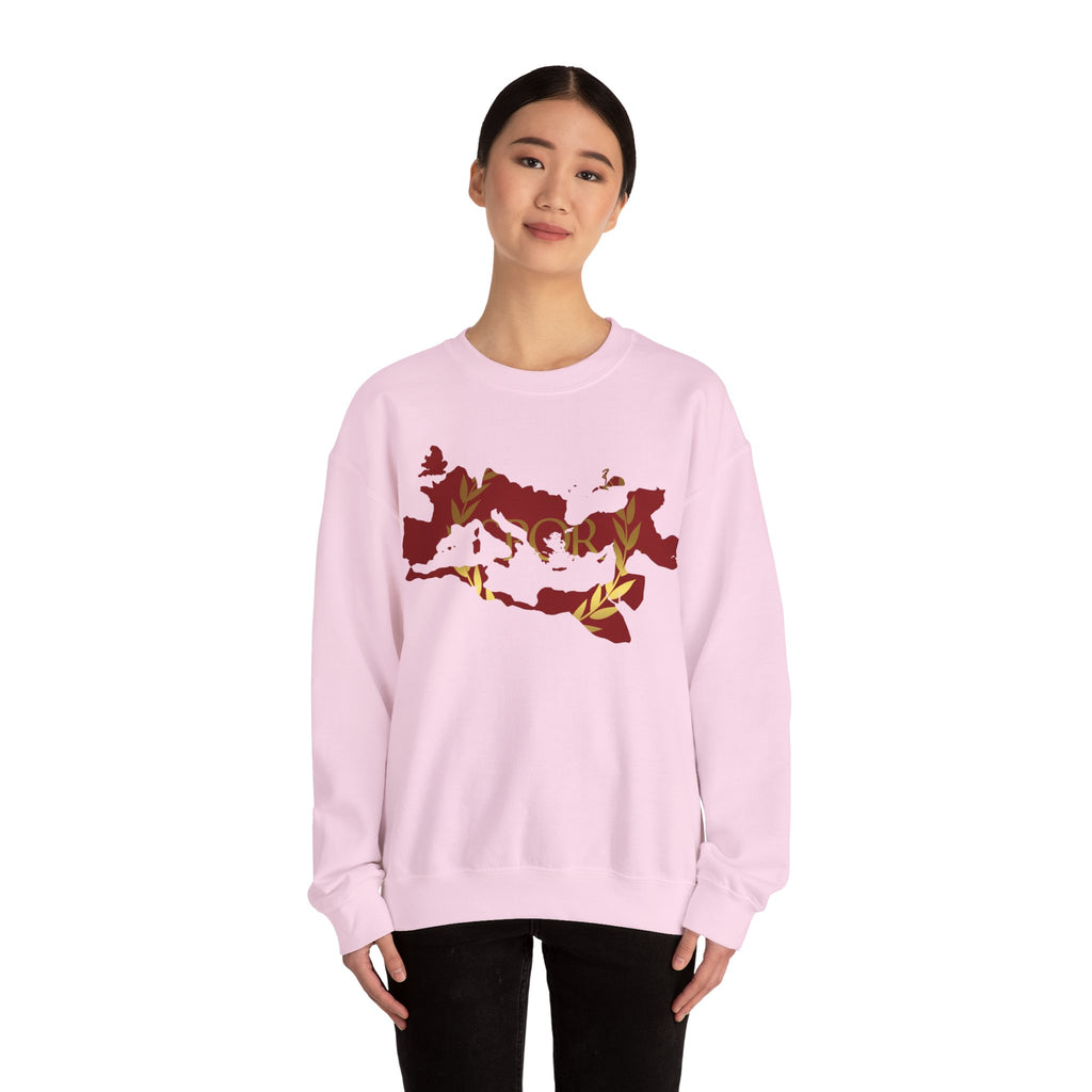 Roman Empire Epic Map and SPQR Logo Crewneck Sweatshirt