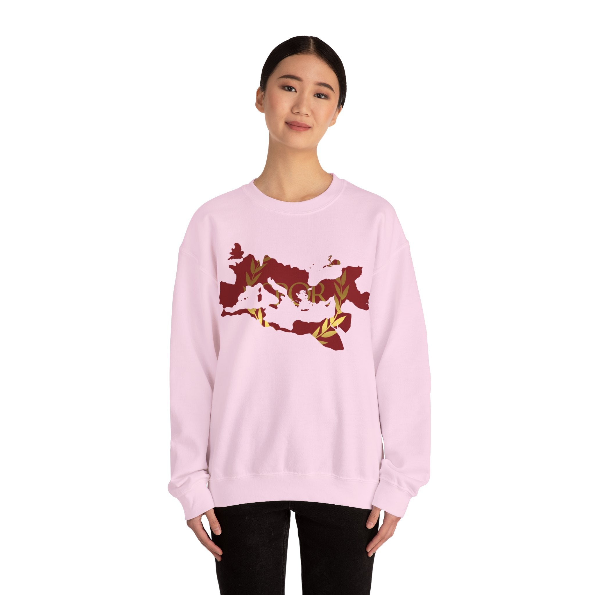 Roman Empire Epic Map and SPQR Logo Crewneck Sweatshirt