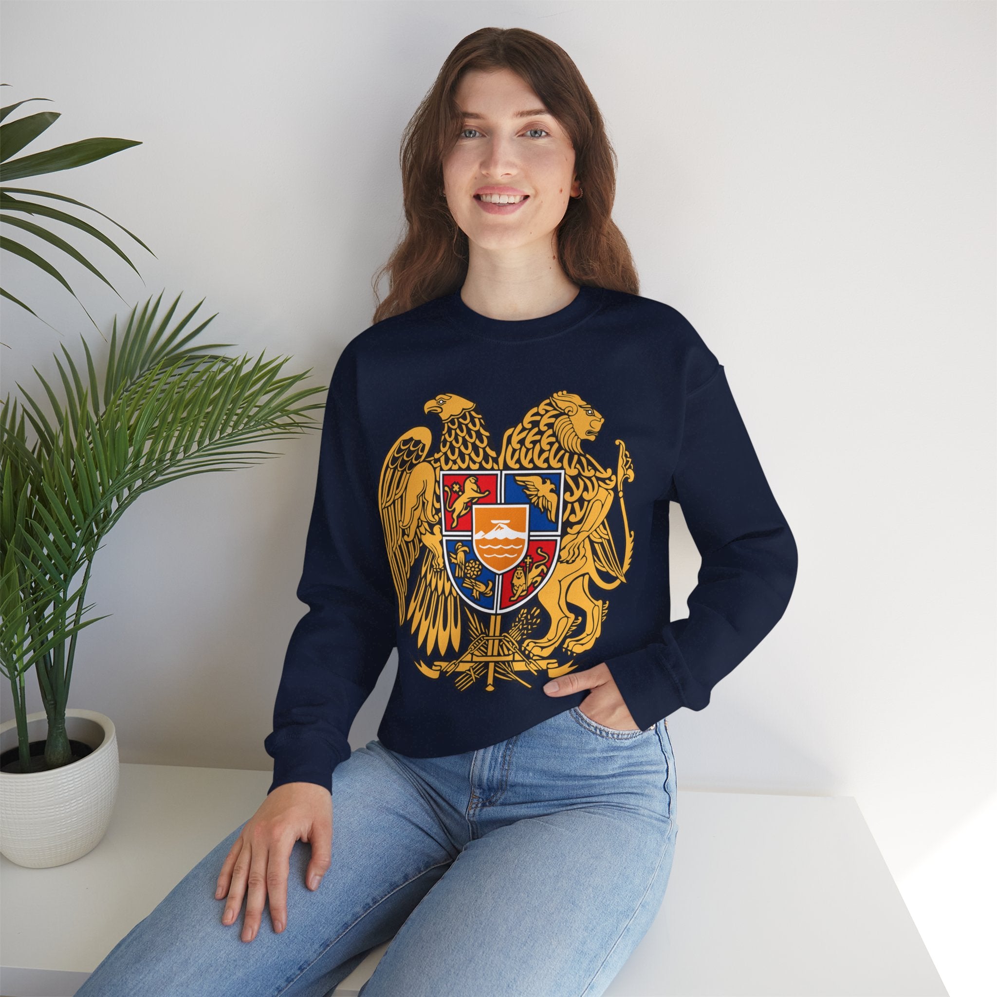 Armenian Coat of Arms Sweatshirt - Historical Vintage Unisex Graphic Pullover