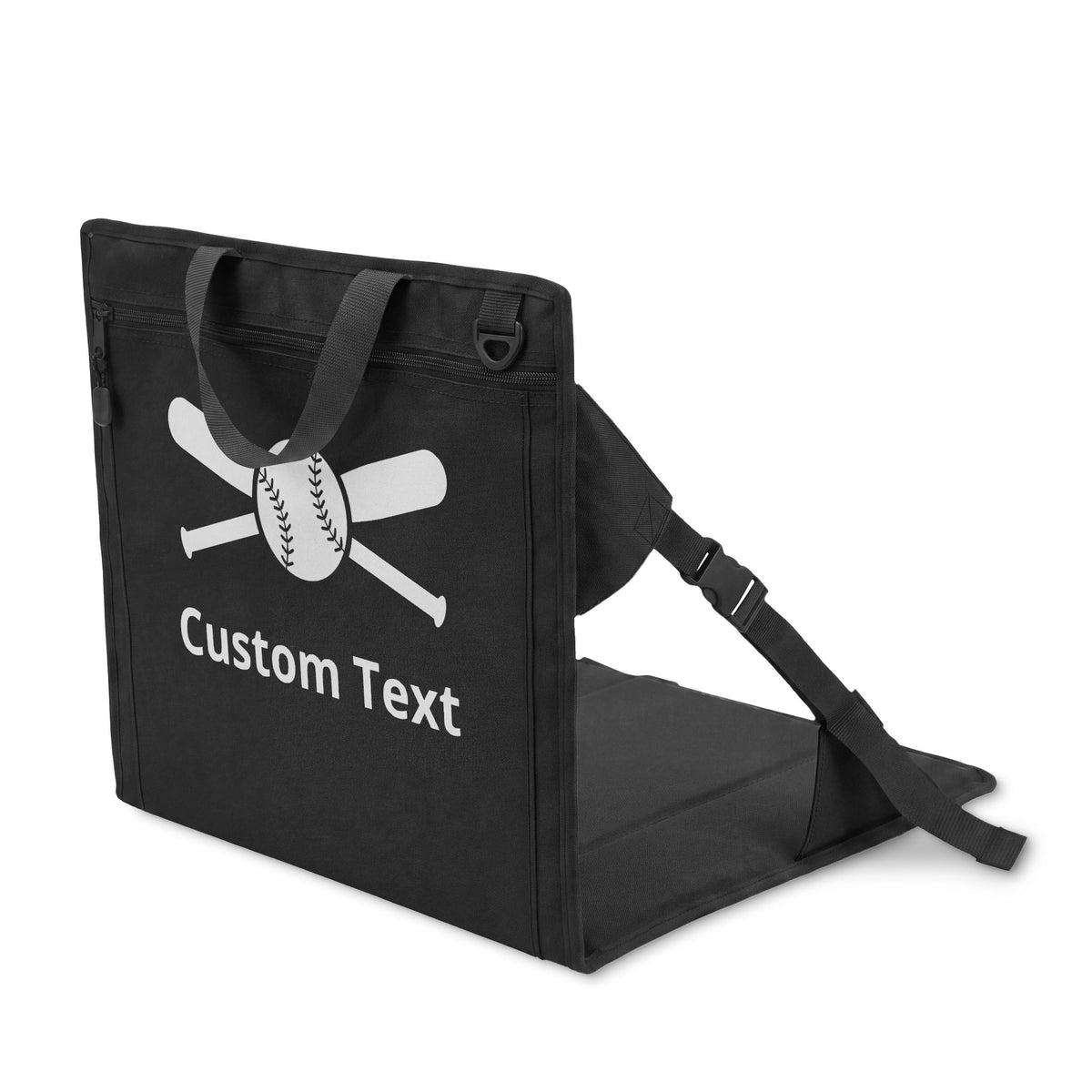Personalized Baseball Stadium Seat with Back – Custom Name & Number