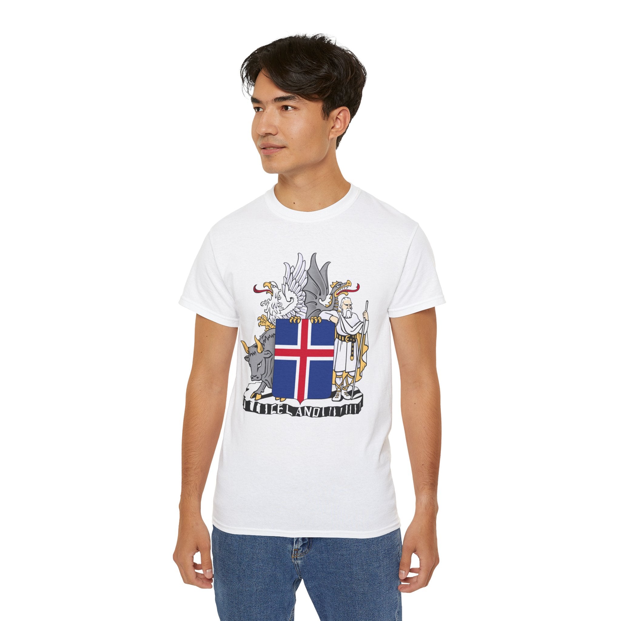 Icelandic T-Shirt with Historic Coat of Arms