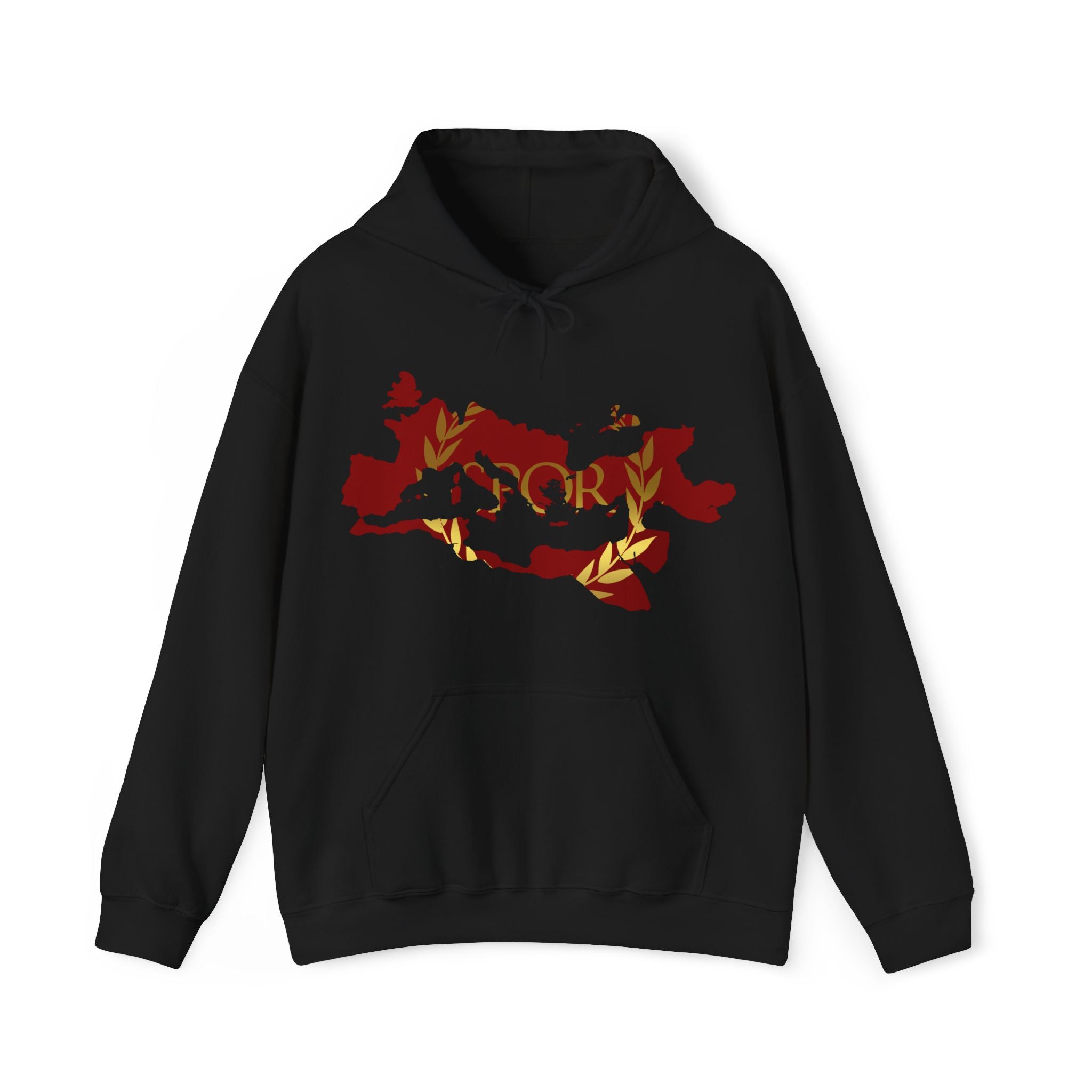 Roman Empire Epic Map and SPQR Logo Crewneck Hoodie