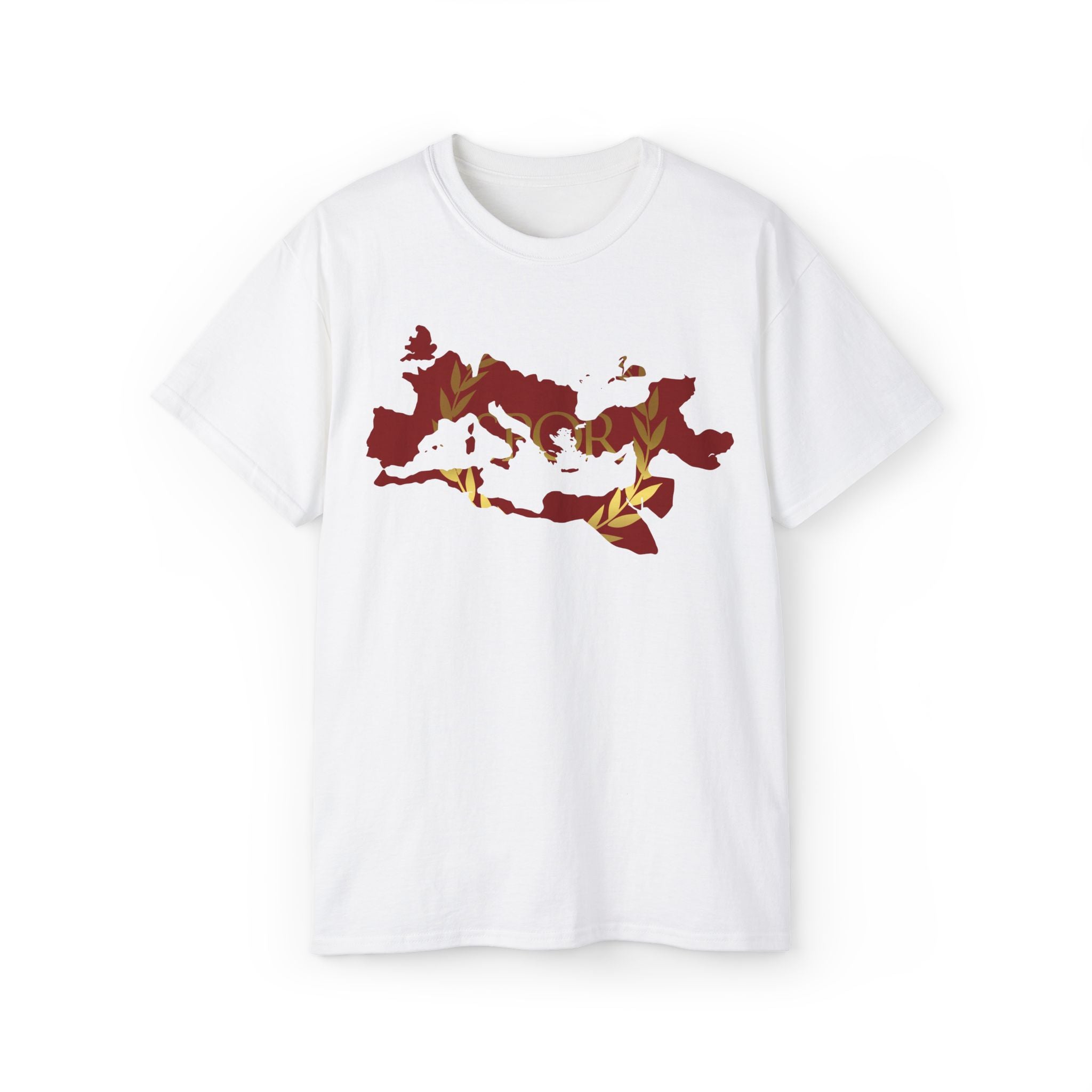 Rome Empire Epic Map Unisex Tee Shirt, SPQR Logo Ancient Rome Tshirt