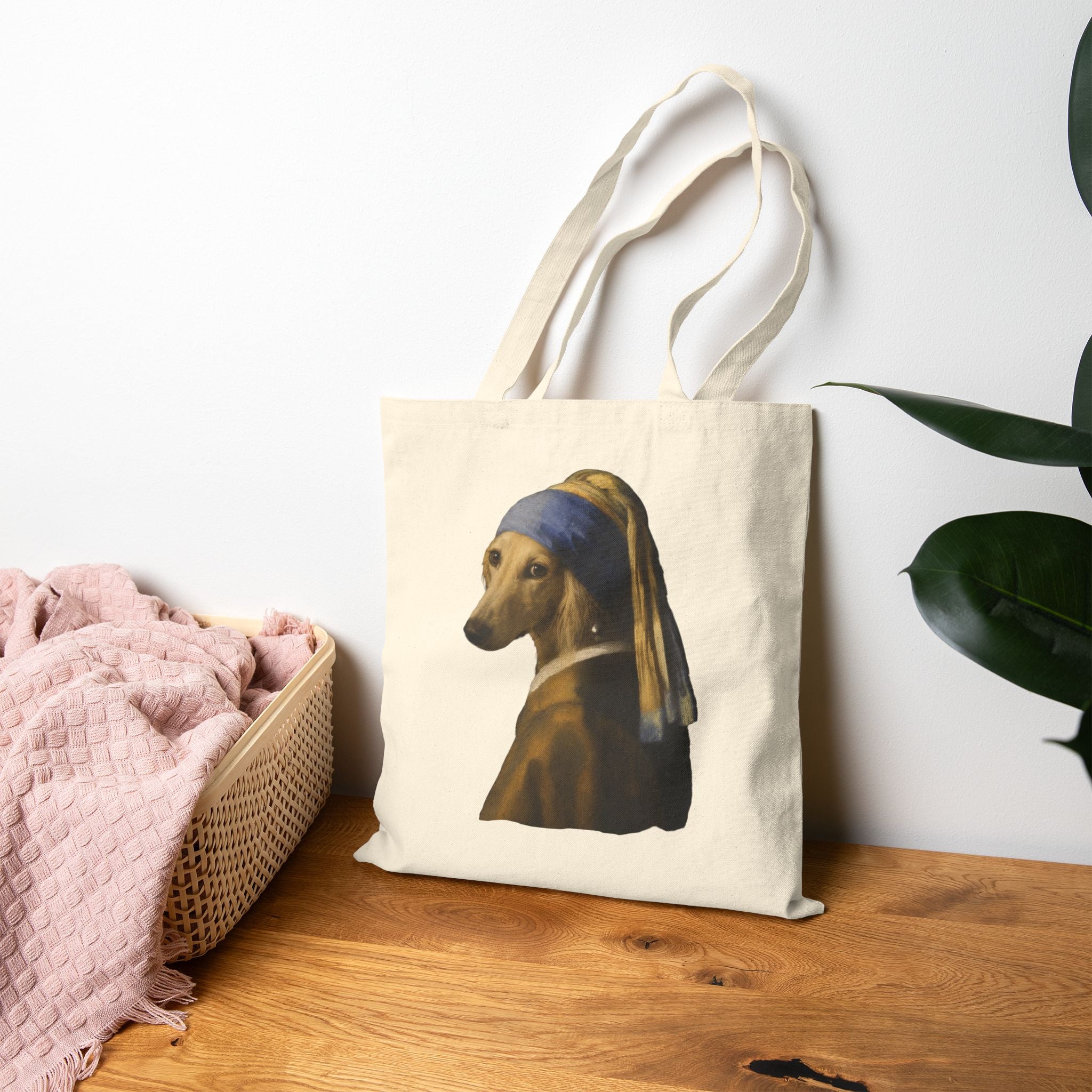 Dog with a Pearl Earring  Tote Bag