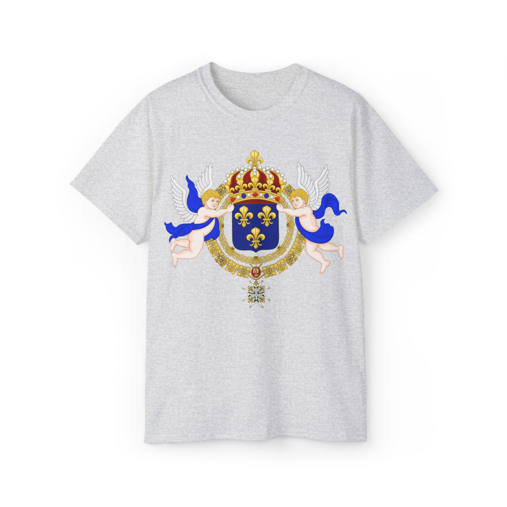 Royal Fleur-de-Lis Crest T-Shirt - Vintage Heraldic Crown Emblem Graphic Tee