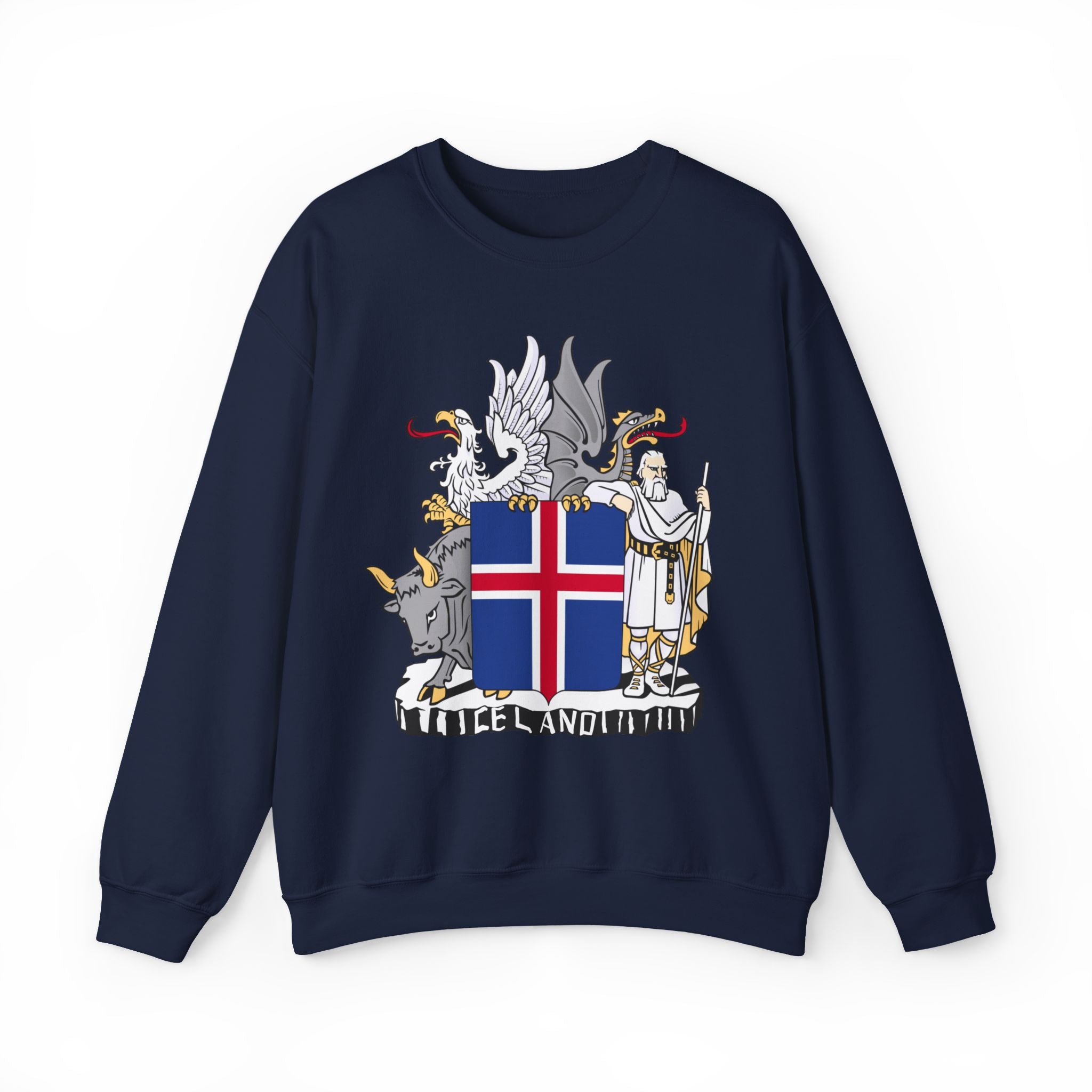 Iceland Viking Sweatshirt with Historic Coat of Arms