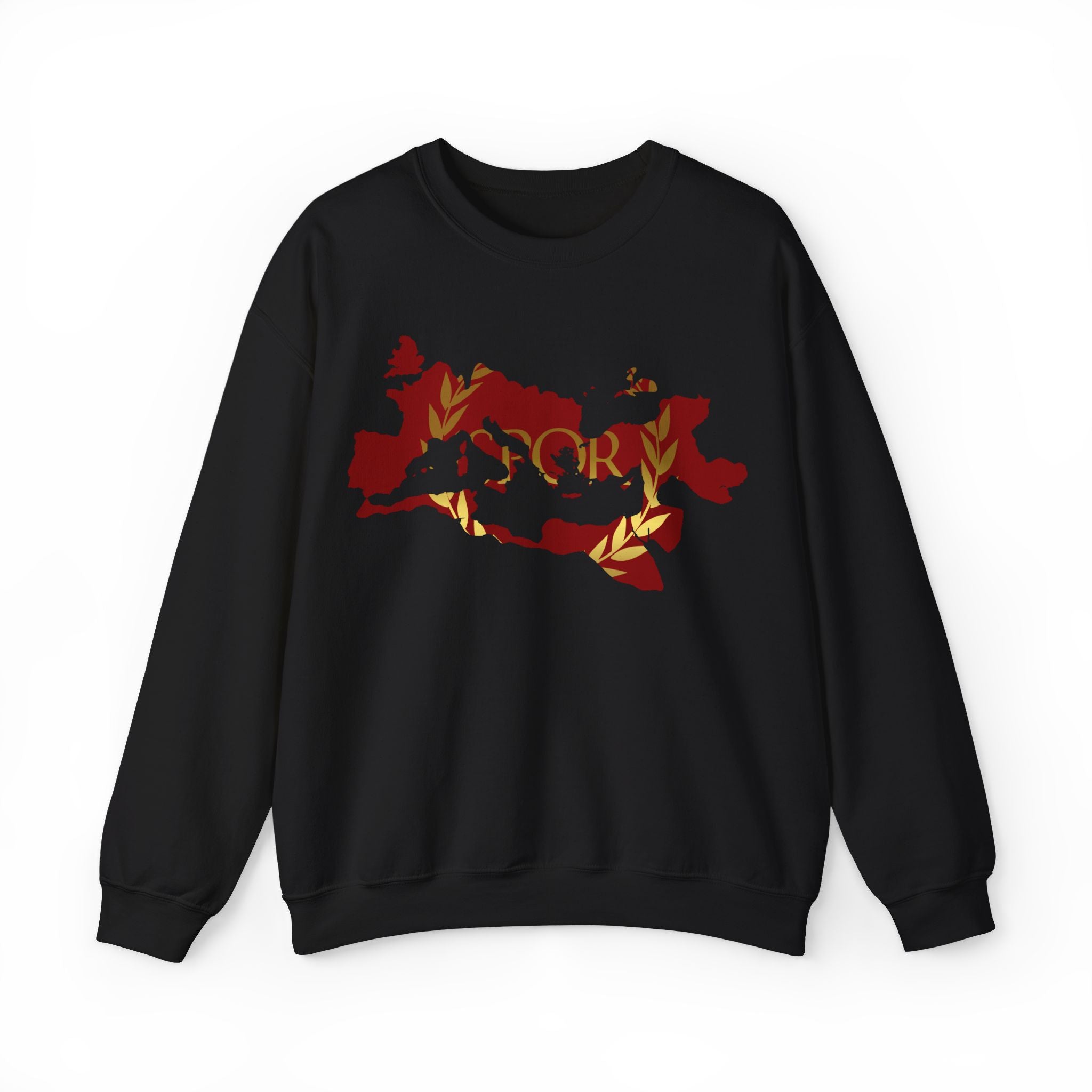 Roman Empire Epic Map and SPQR Logo Crewneck Sweatshirt
