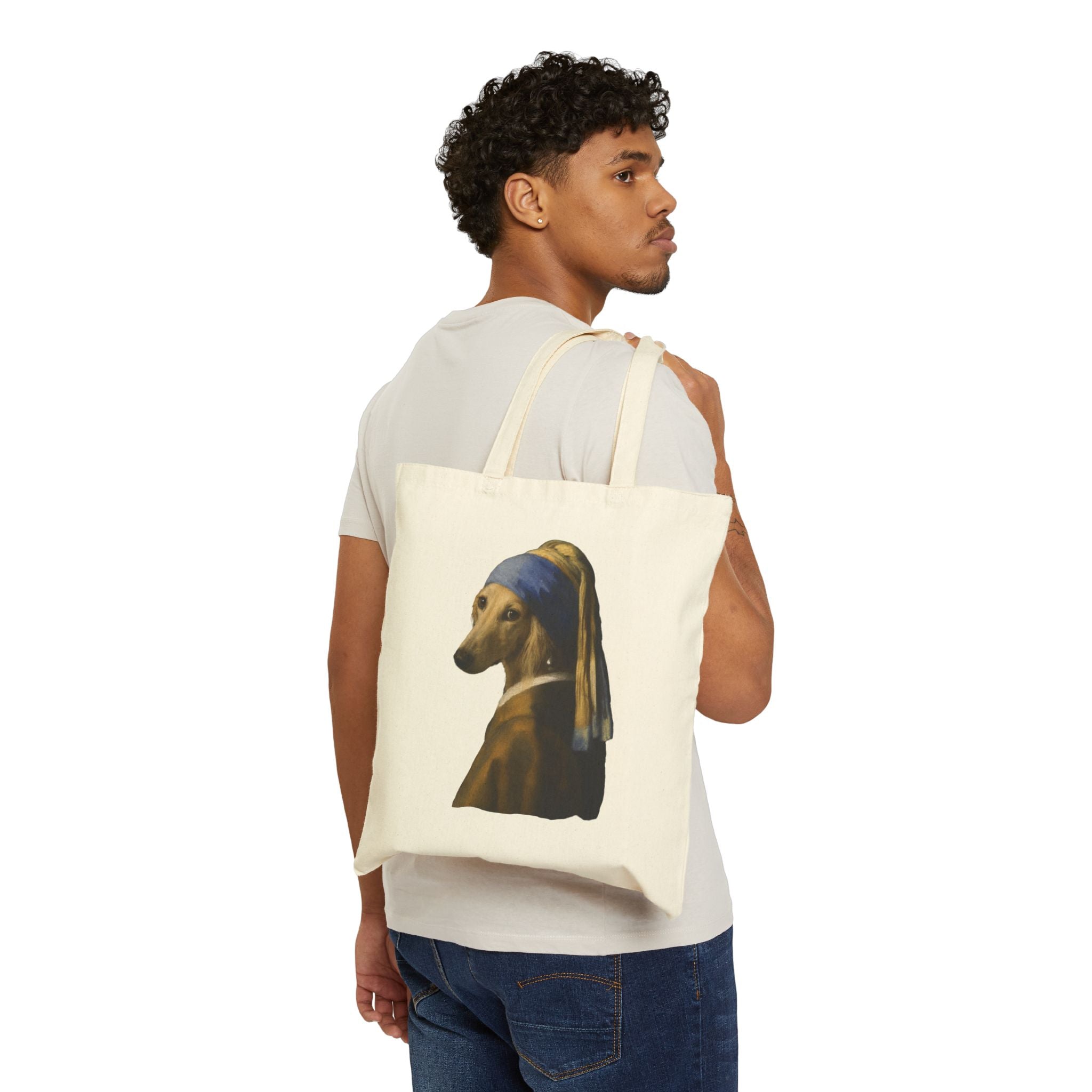 Dog with a Pearl Earring  Tote Bag