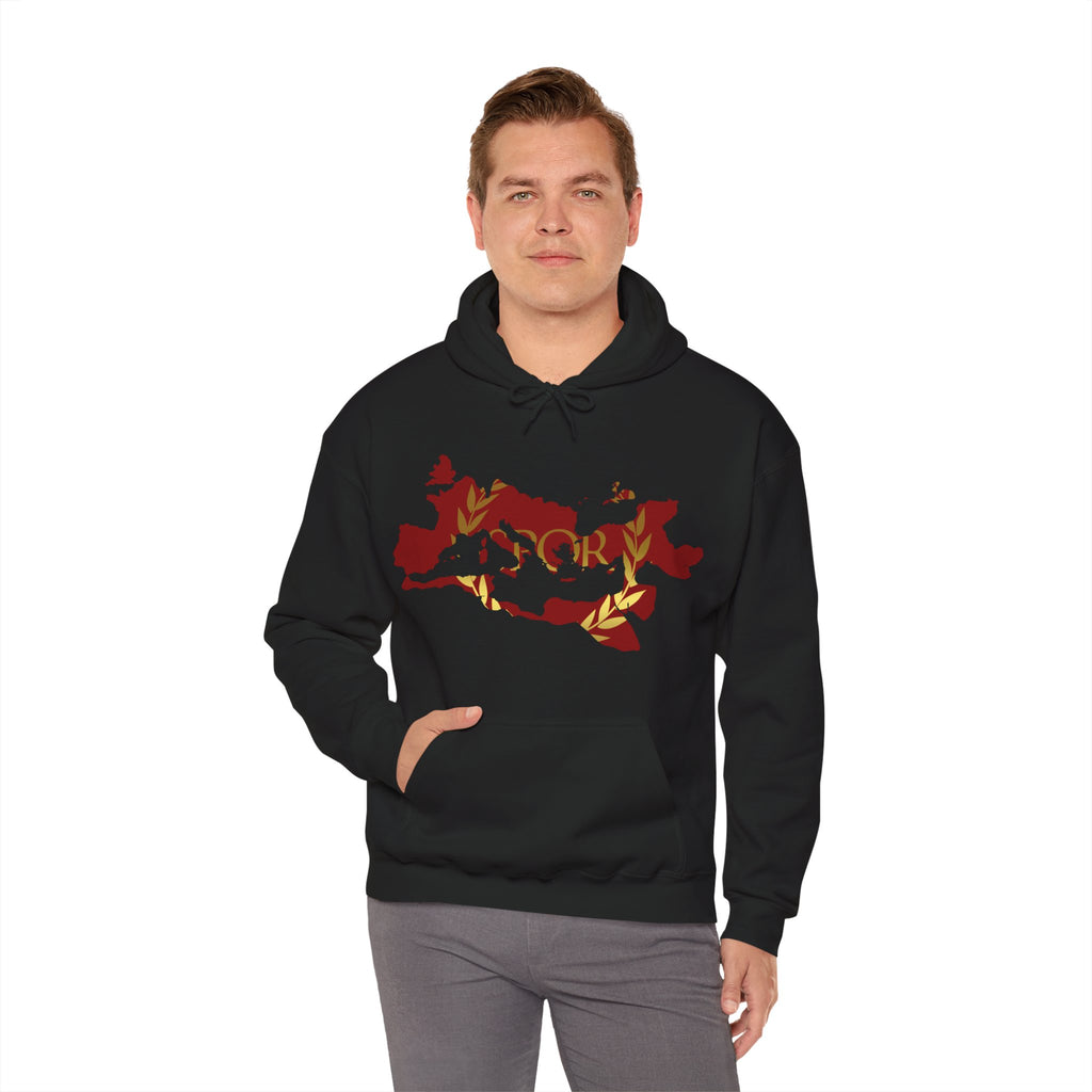Roman Empire Epic Map and SPQR Logo Crewneck Hoodie