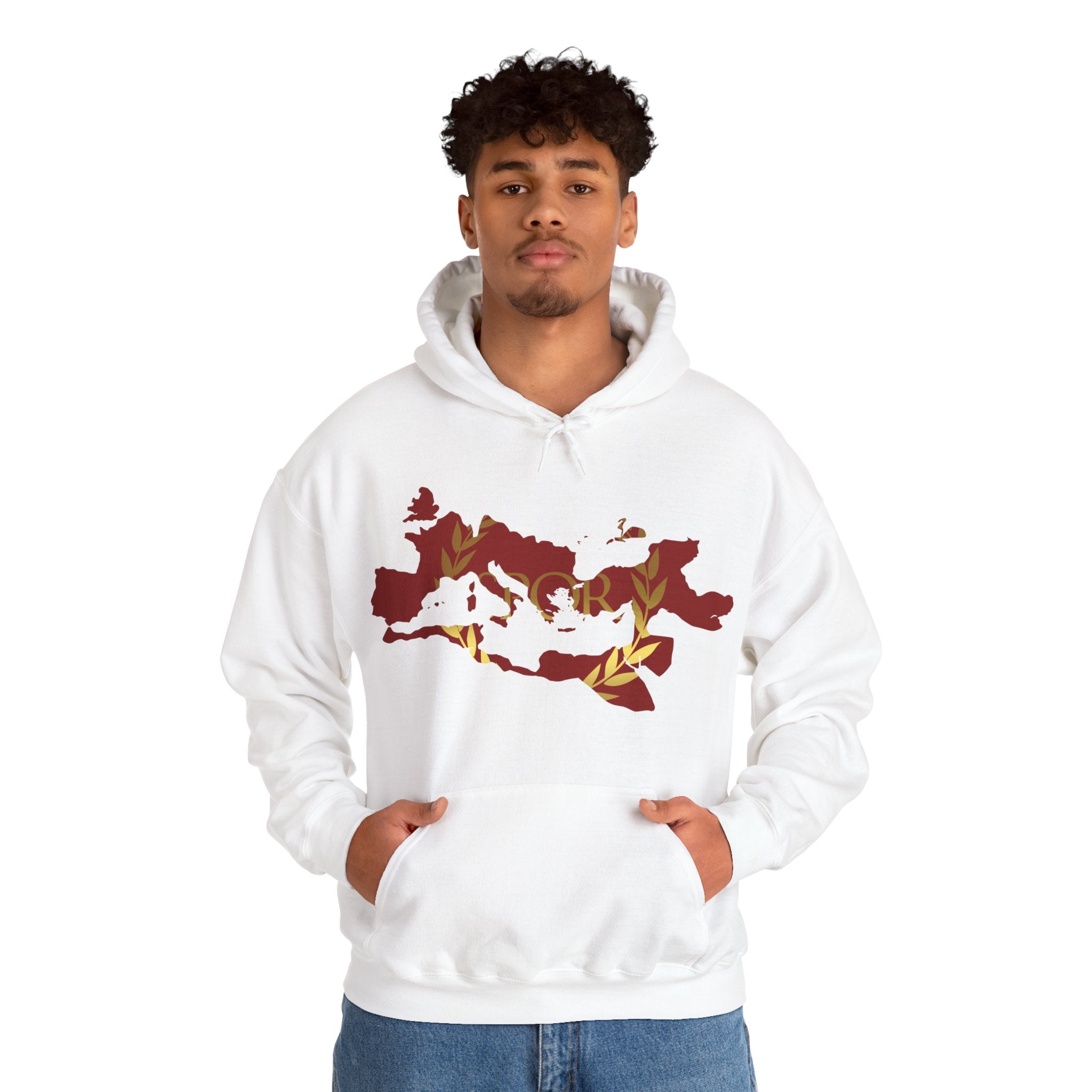 Roman Empire Epic Map and SPQR Logo Crewneck Hoodie