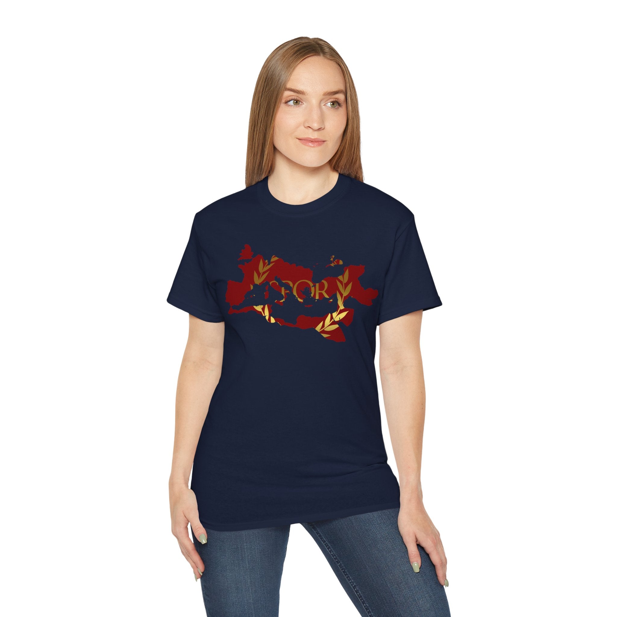Rome Empire Epic Map Unisex Tee Shirt, SPQR Logo Ancient Rome Tshirt