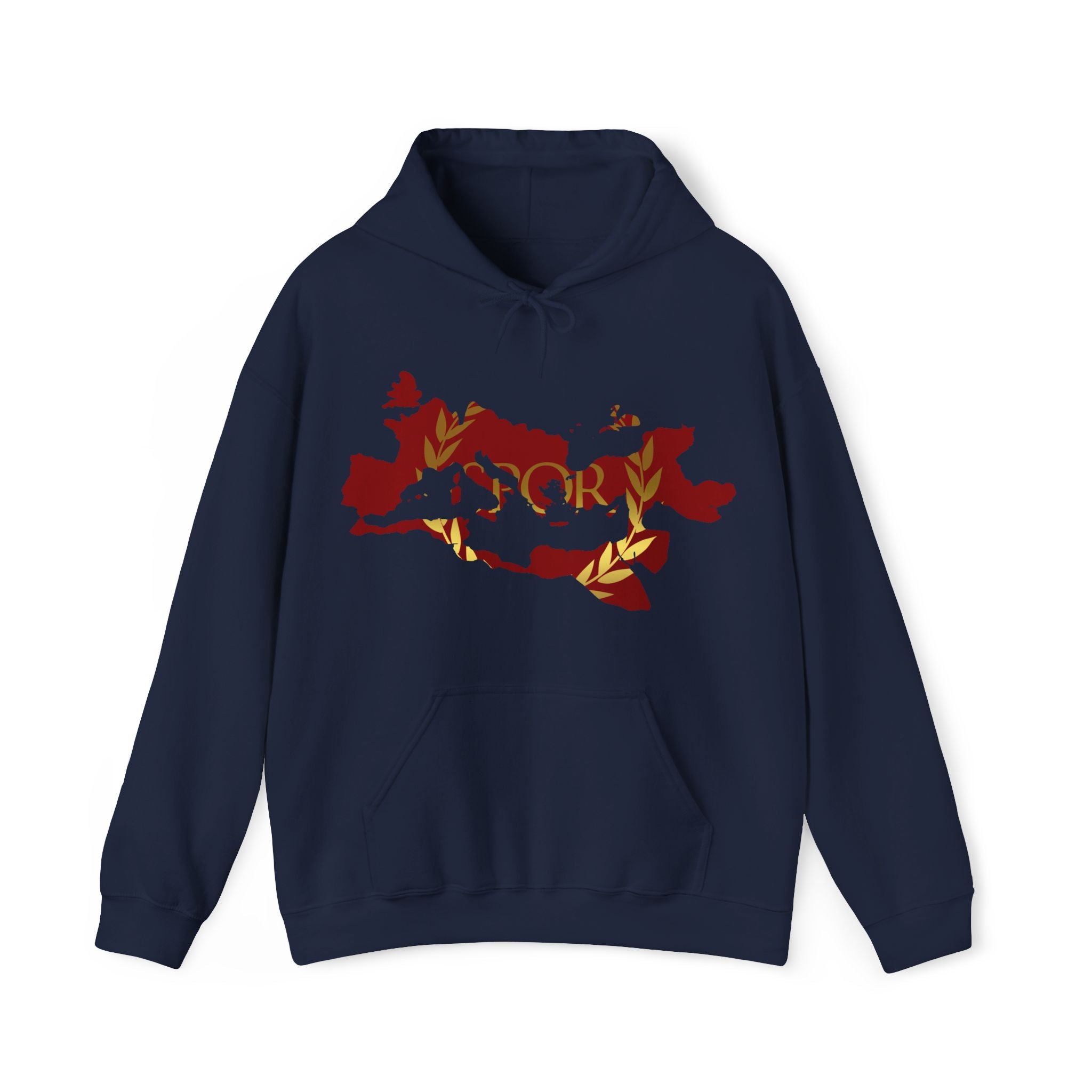 Roman Empire Epic Map and SPQR Logo Crewneck Hoodie
