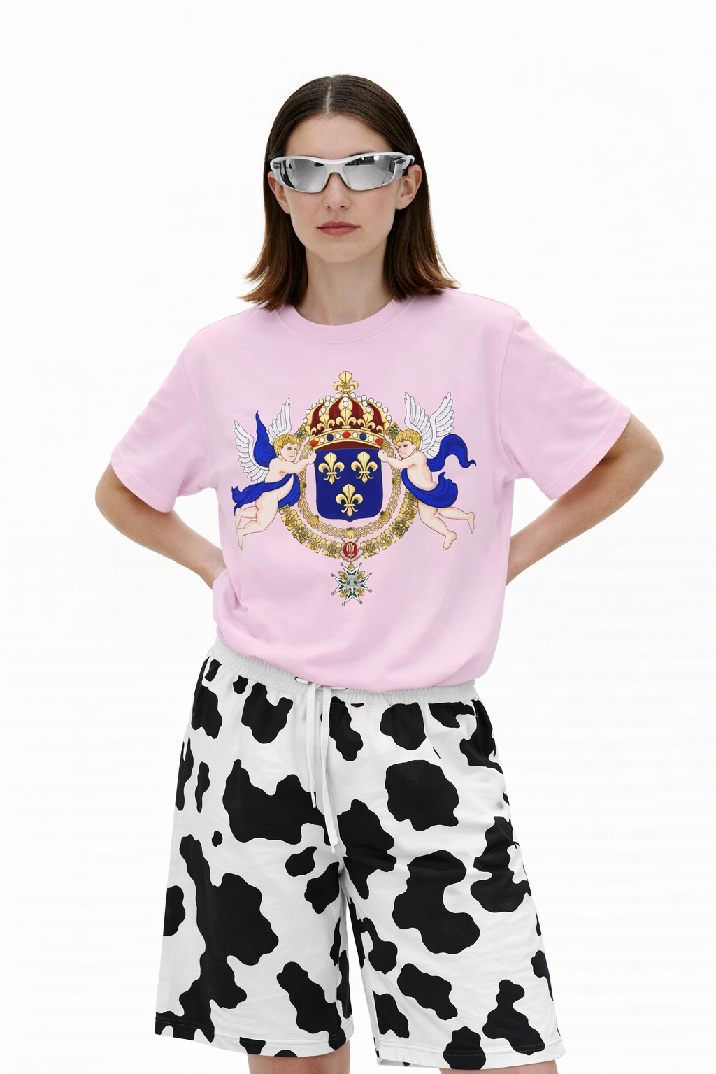 Royal Fleur-de-Lis Crest T-Shirt - Vintage Heraldic Crown Emblem Graphic Tee
