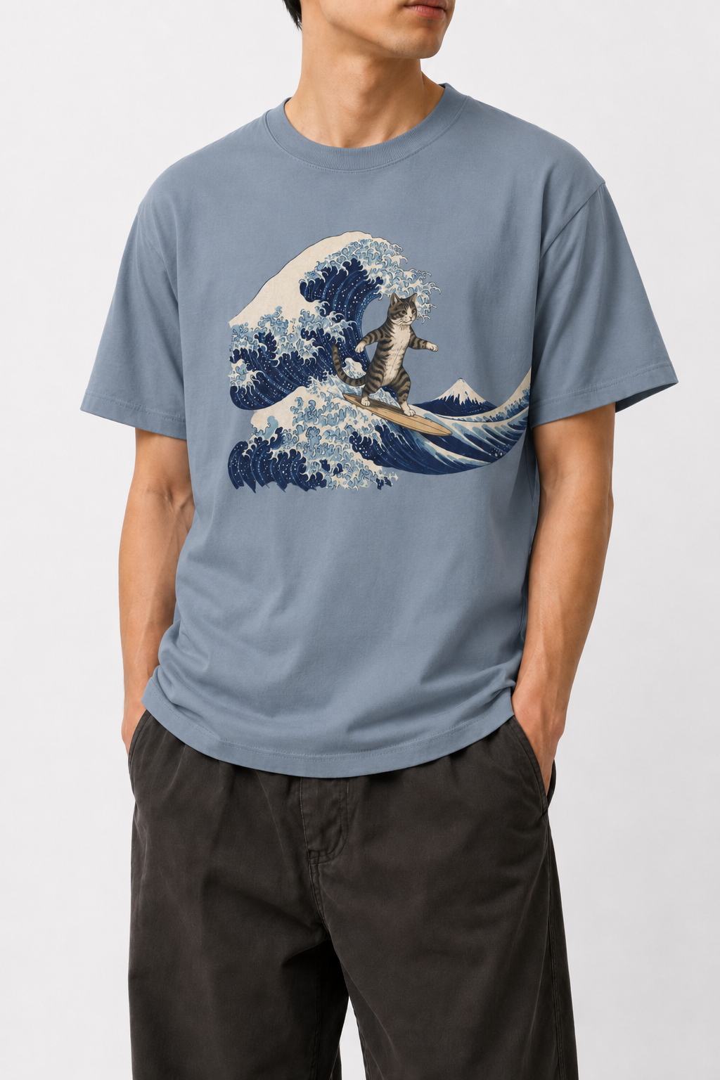 The Great Meow off Kanagawa T Shirt
