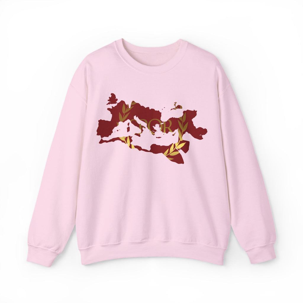 Roman Empire Epic Map and SPQR Logo Crewneck Sweatshirt