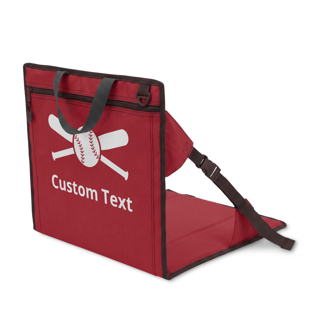 Personalized Baseball Stadium Seat with Back – Custom Name & Number