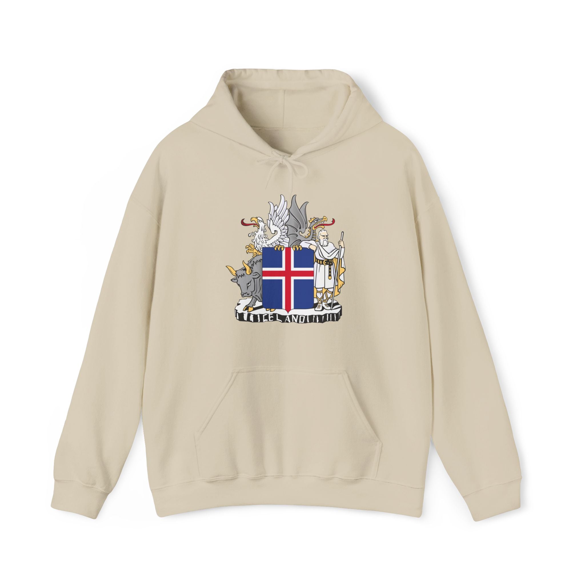 Iceland Viking Hoodie with Historic Coat of Arms