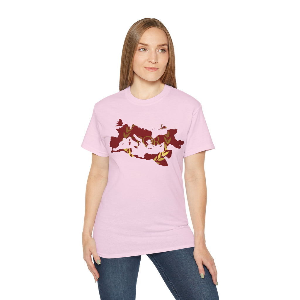 Rome Empire Epic Map Unisex Tee Shirt, SPQR Logo Ancient Rome Tshirt