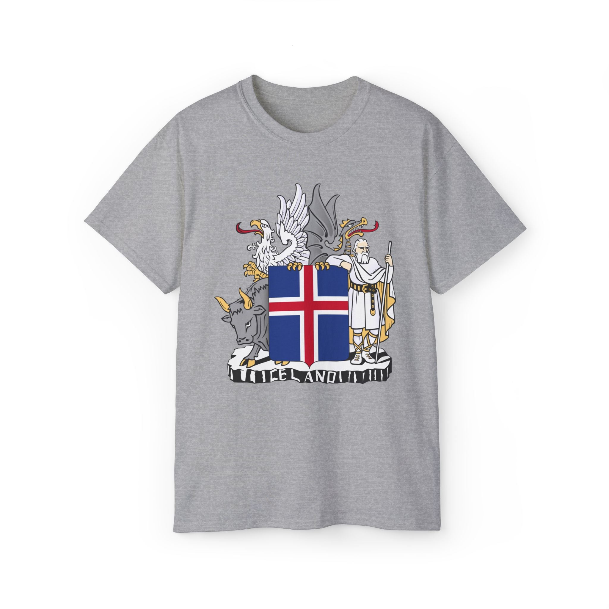 Icelandic T-Shirt with Historic Coat of Arms