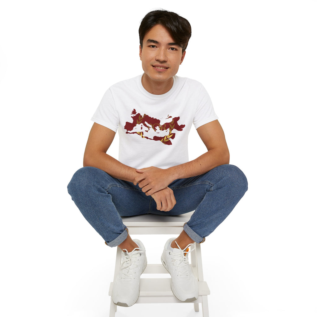 Rome Empire Epic Map Unisex Tee Shirt, SPQR Logo Ancient Rome Tshirt