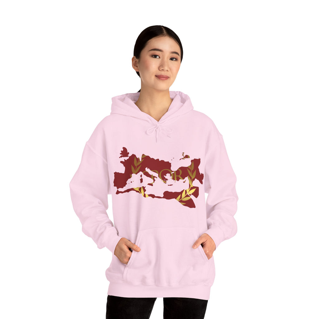 Roman Empire Epic Map and SPQR Logo Crewneck Hoodie
