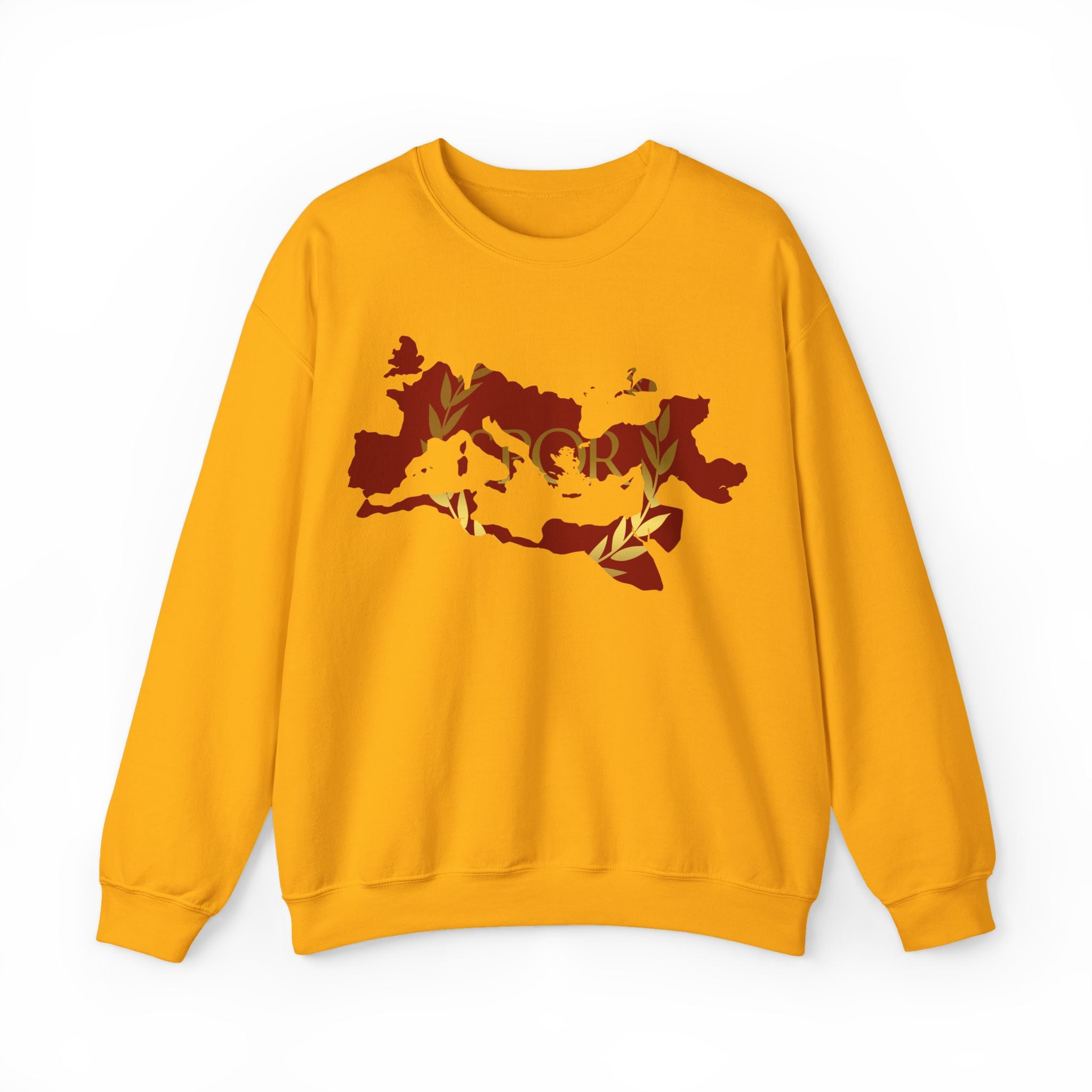 Roman Empire Epic Map and SPQR Logo Crewneck Sweatshirt